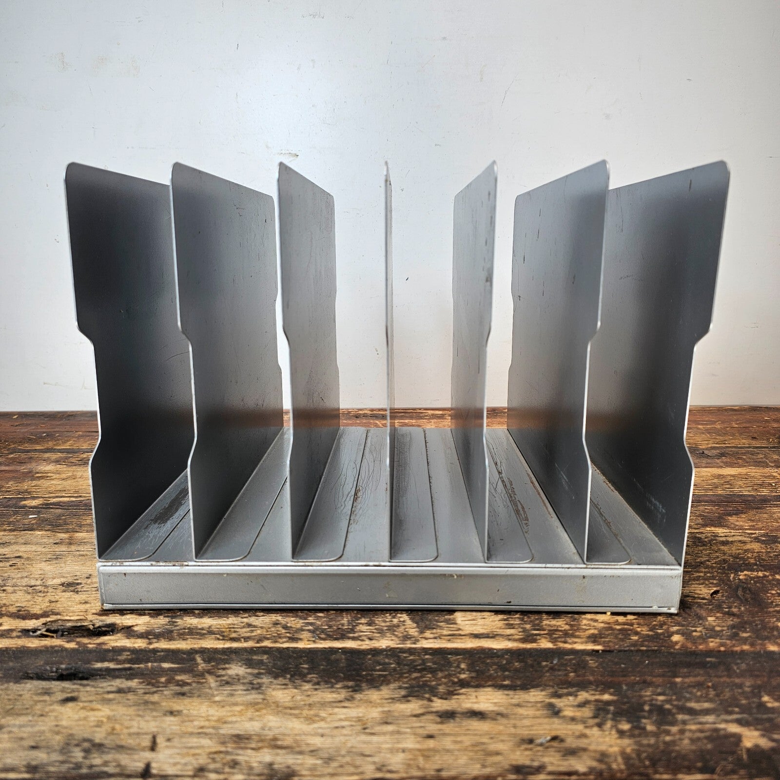 Vintage FLASH FILING 6 Compartment Desktop File Organizer