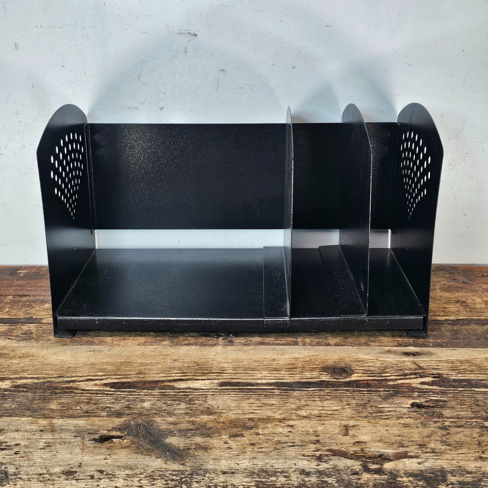 Vintage Black Metal Desk Organizer