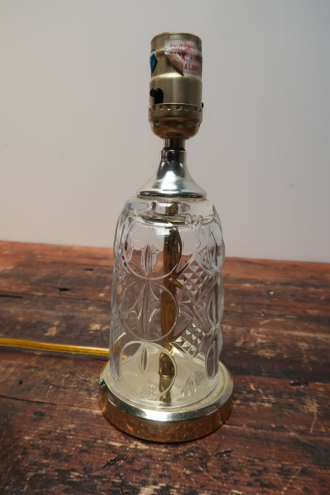Excelsior Small Glass Boudoir Table Lamp 4" x 4" x H 10"