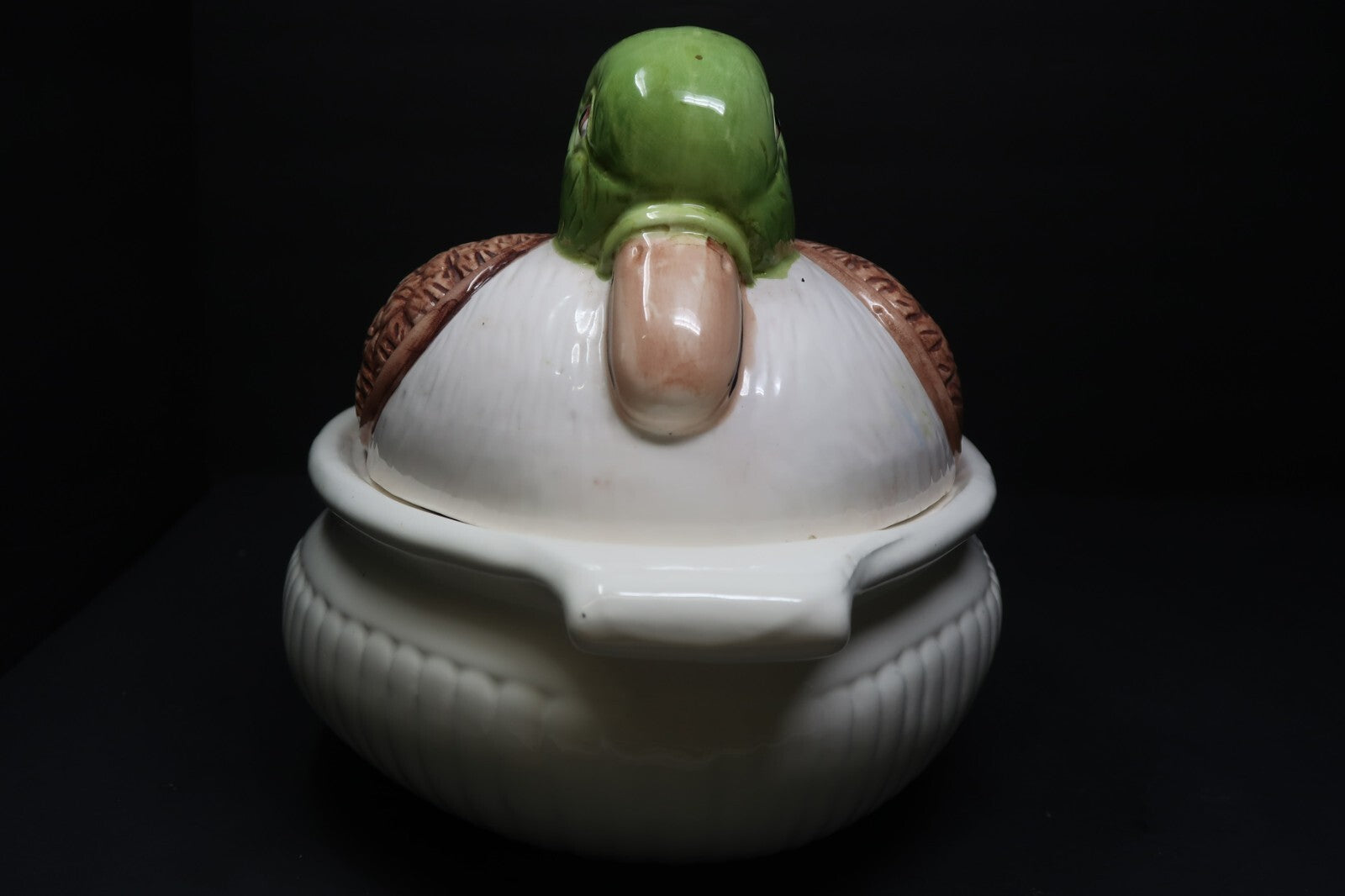 Mallard Duck Cookie Jar Canister Mallard Resting L 13" x W 8" x H 8.5"
