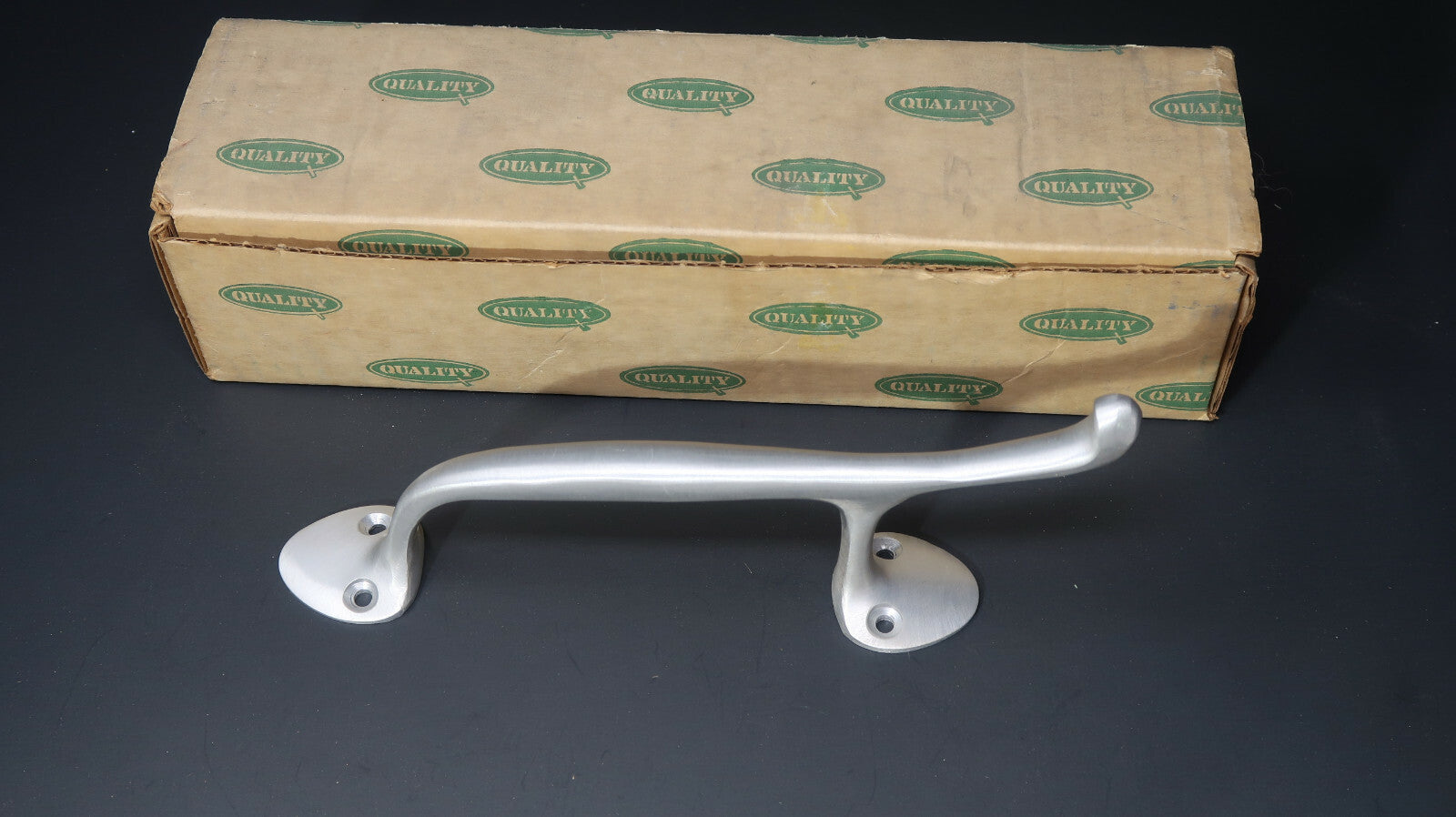 Vintage Aluminum Door Pull Lever MCM With Box