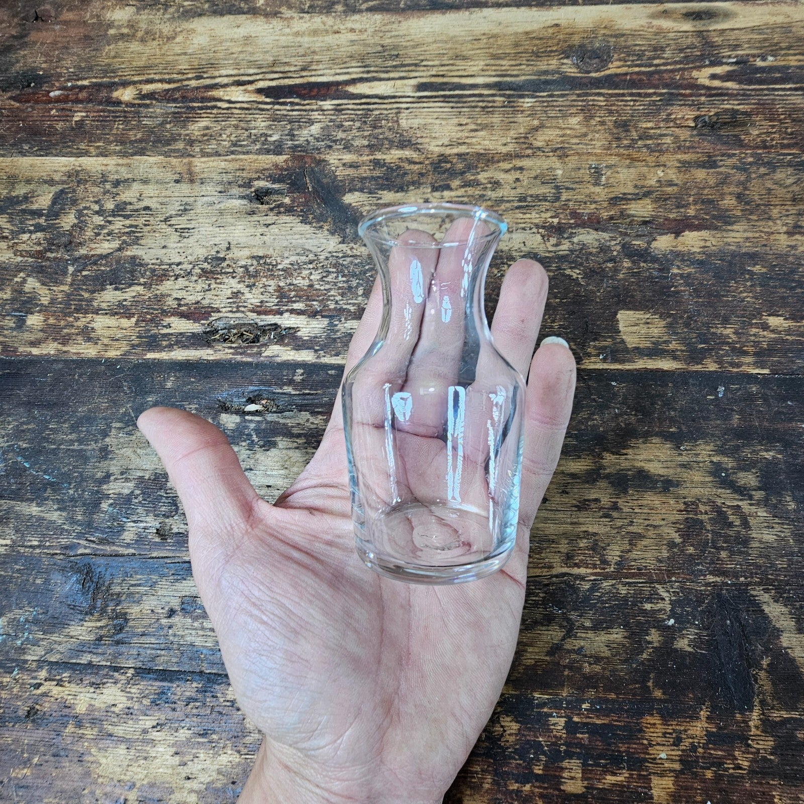 Libbey 718 Glass 3oz Cocktail Decanter / Carafe / Bud Vase 2.12"W x 3.83"H