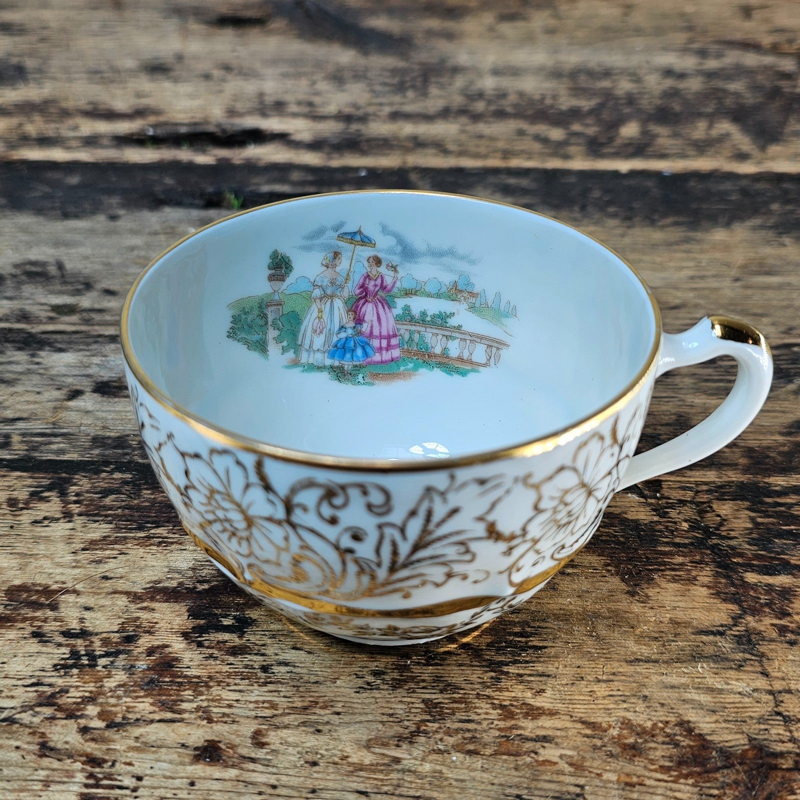 Vintage Haviland Limoges "Noble Ladies" Gold Gilt Tea Set - 5 Pcs