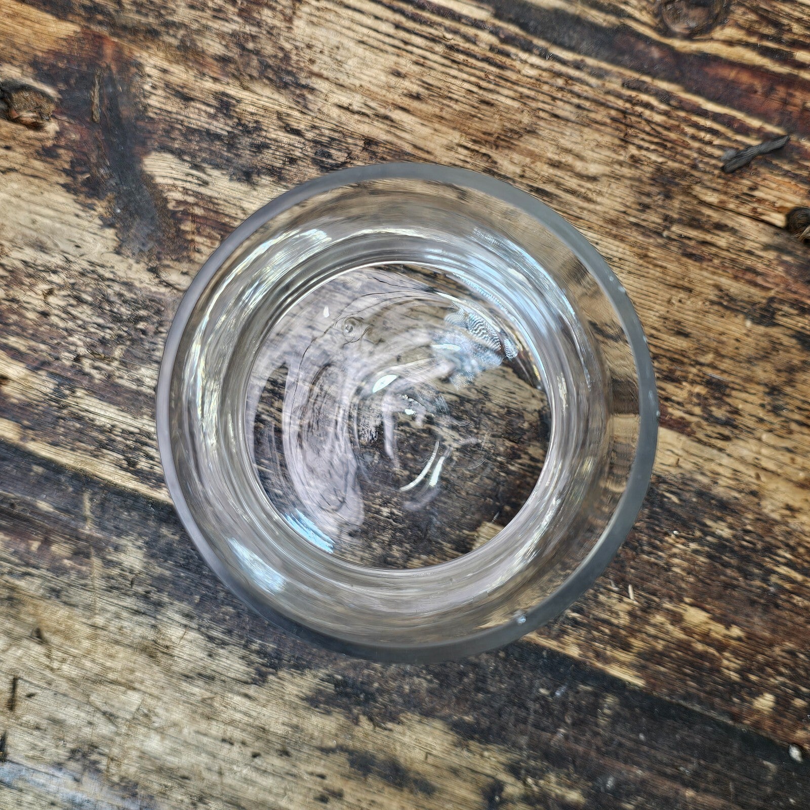 Clear Glass Flower Vases 5"Diam x 7"H