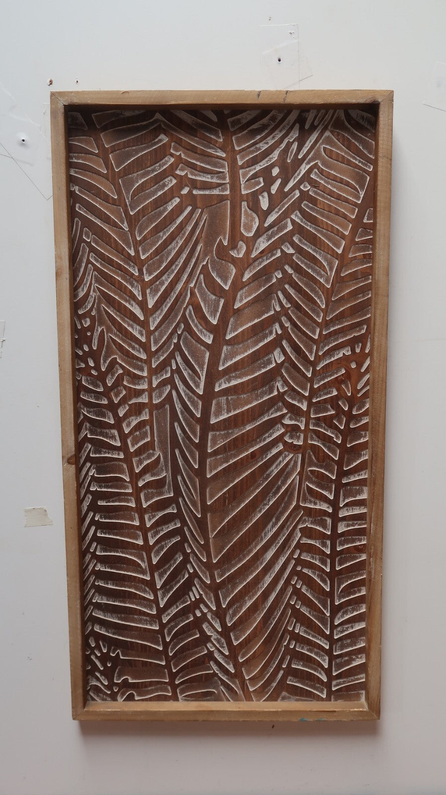 Leaf Design Wood Wall Decor 31" H x W 16" x 1" D