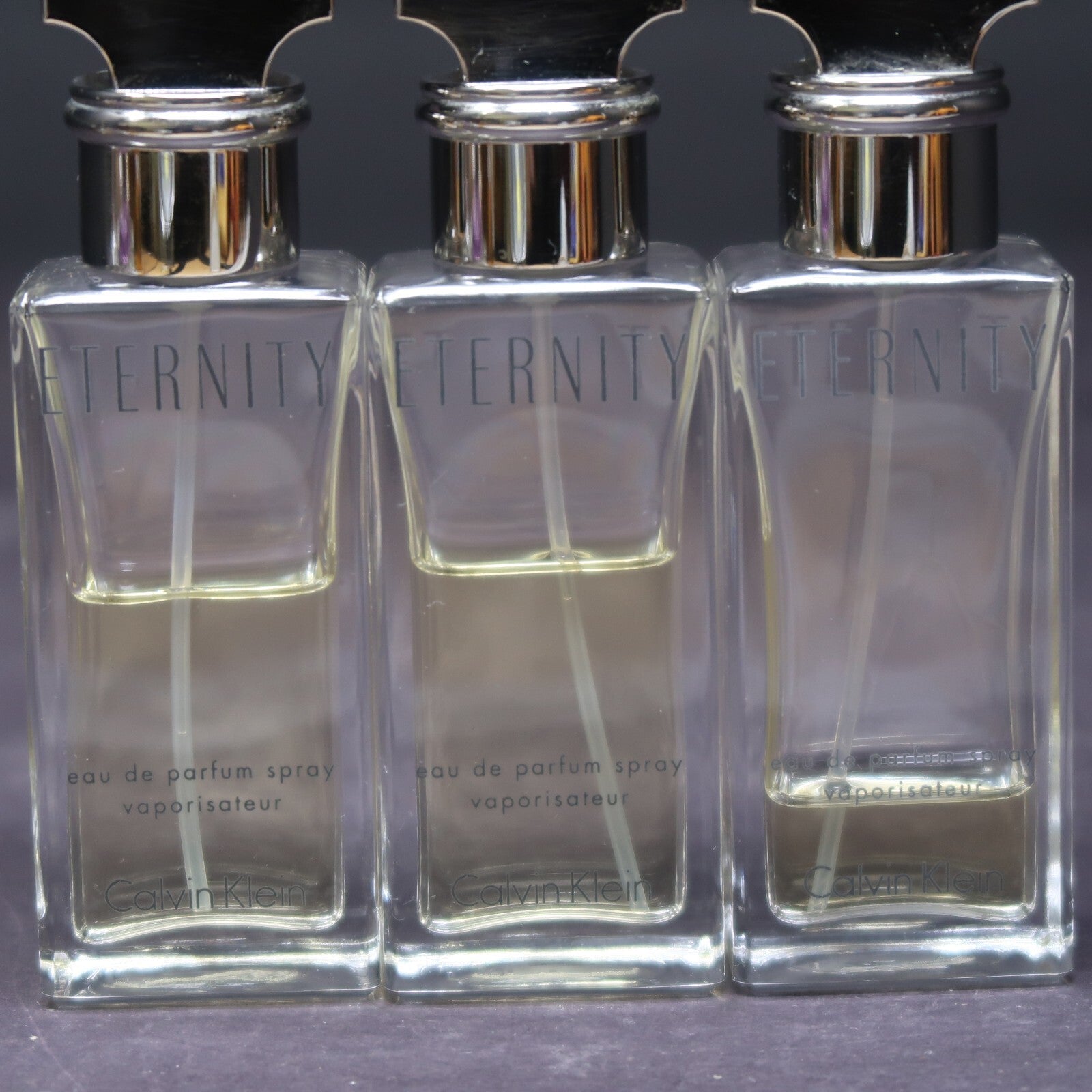 Set of 3 ETERNITY Calvin Klein Parfum spray 1 fl. oz. bottle