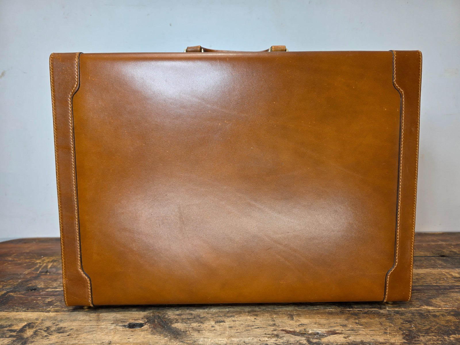 Bally Italy Leather Attache Briefcase CEO President Hard Case with Dust Cover