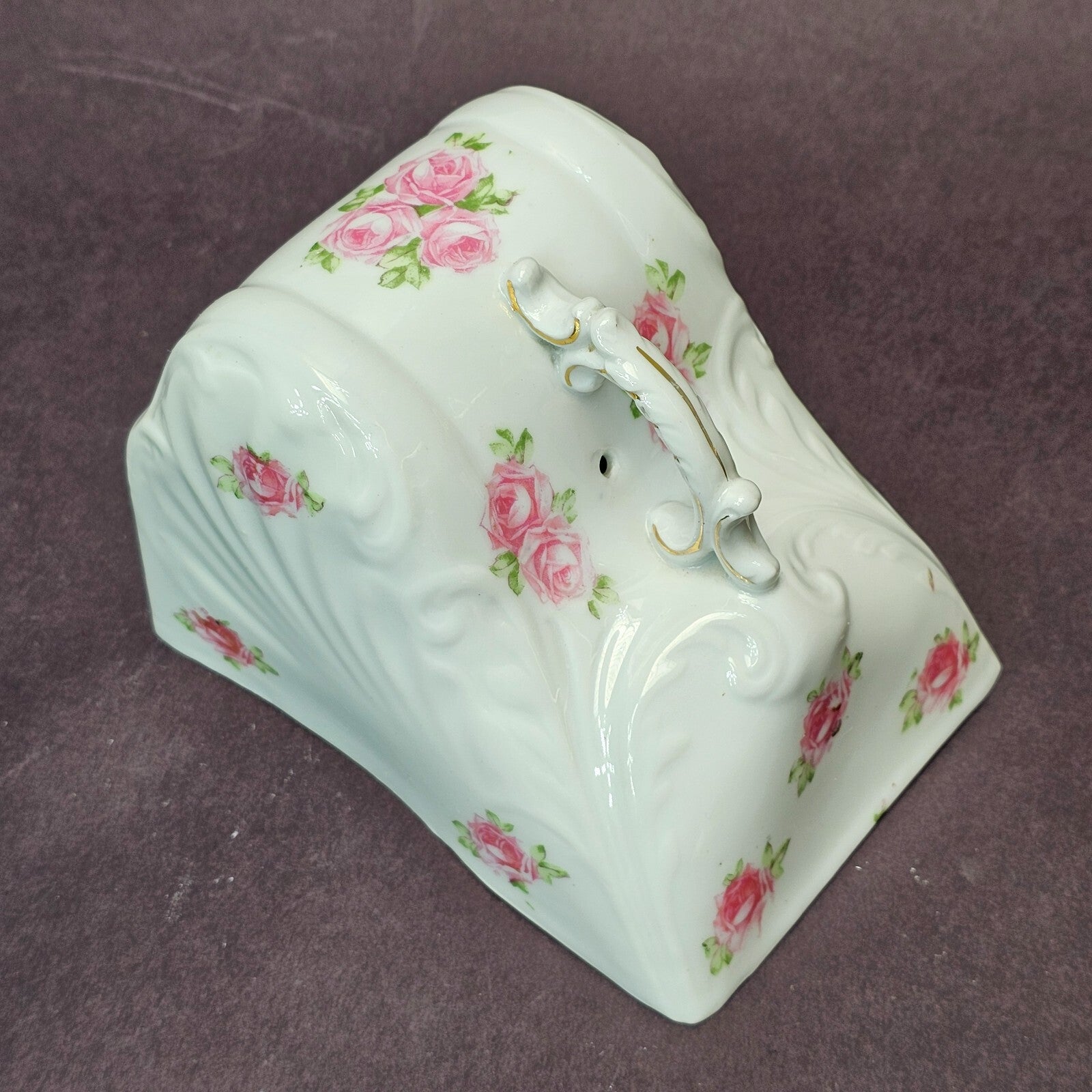 Porcelain Wedge Shaped Cheese Dish Cover (Cover Only)