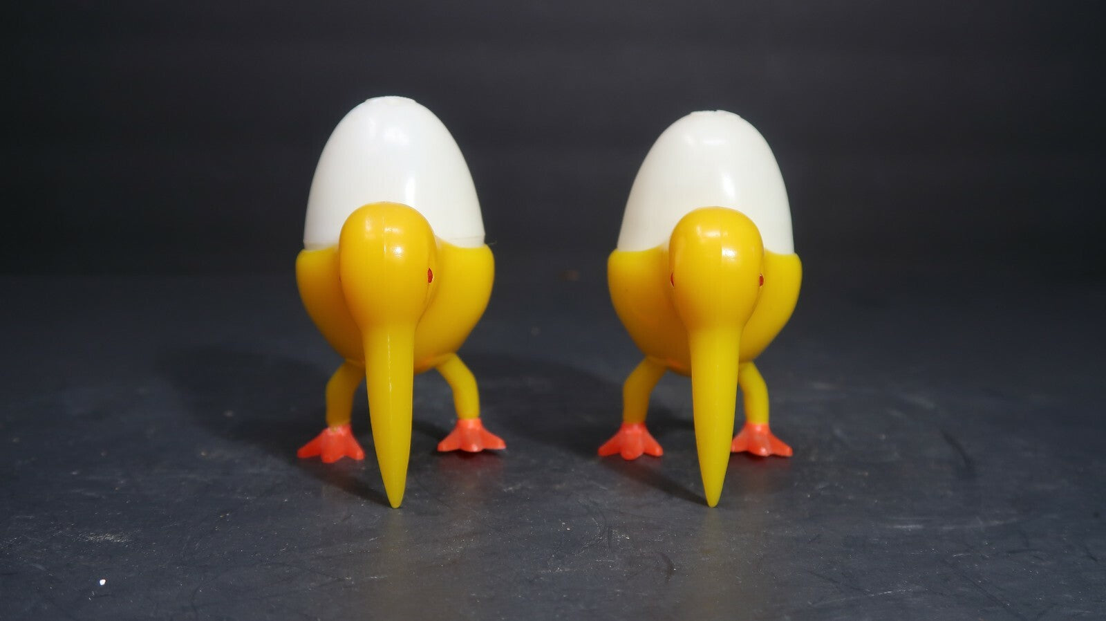 1960's Cute Vintage Yellow Birds and Eggs Salt and Pepper Shakers Plastic