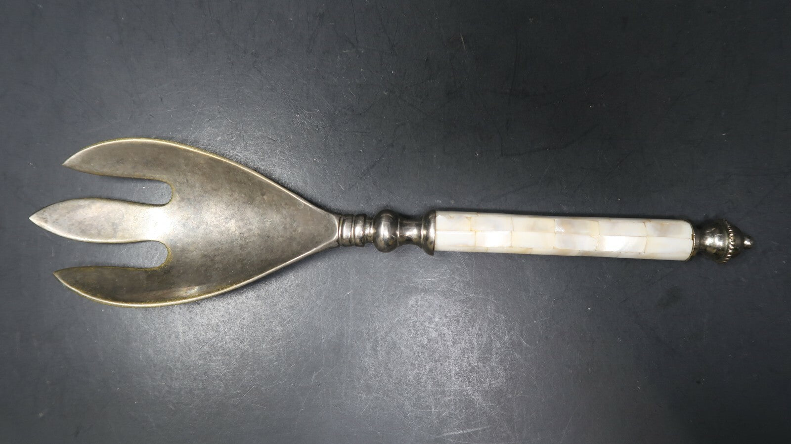 Vintage Silverplate Salad Server Set Fork & Spoon (Sold As Is)