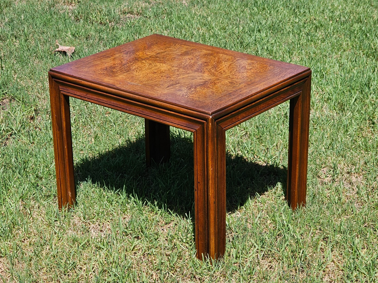Altavista Lane Burled Walnut Rustic End Side Table 1950's