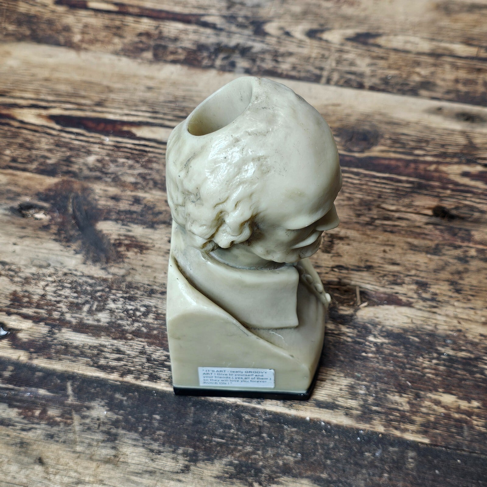 Decorative Solid Resin Shakespeare Bust / Pen Holder 7"H
