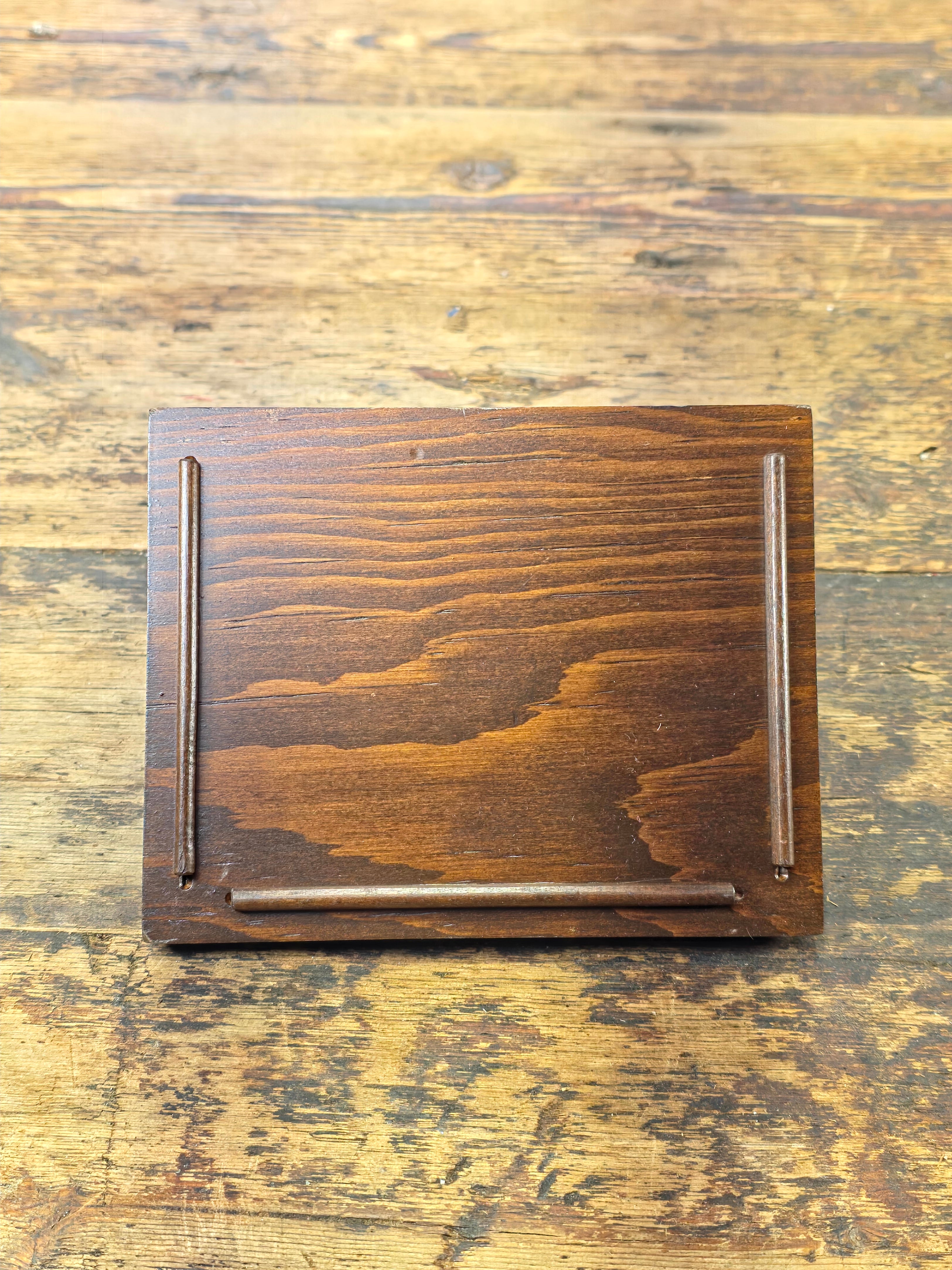 Vintage 1980s Small Wooden Wall Display Shelf - New Old Stock (NOS)