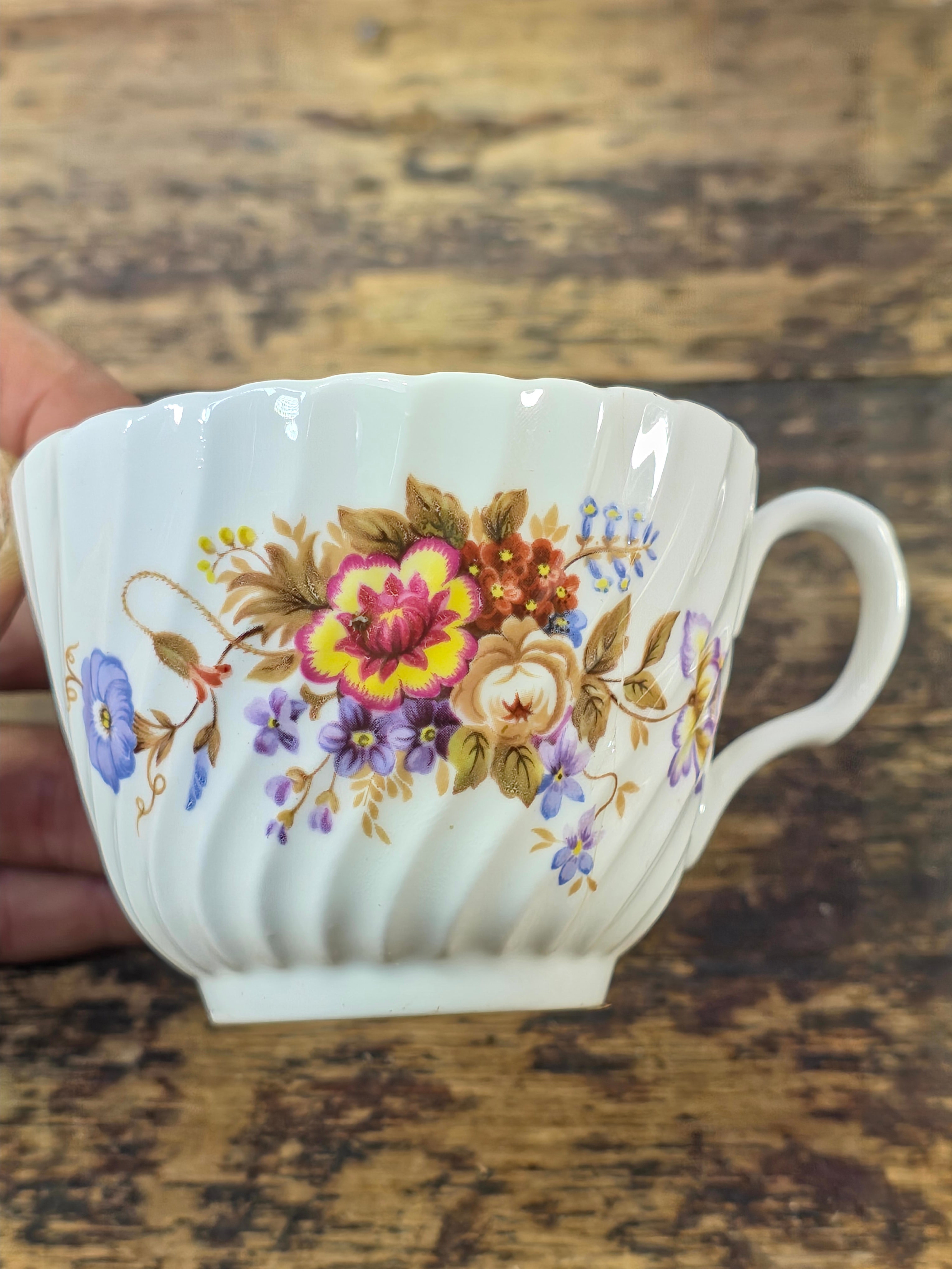 Vintage Aynsley England "Summertime" Fine Bone China Tea Cup