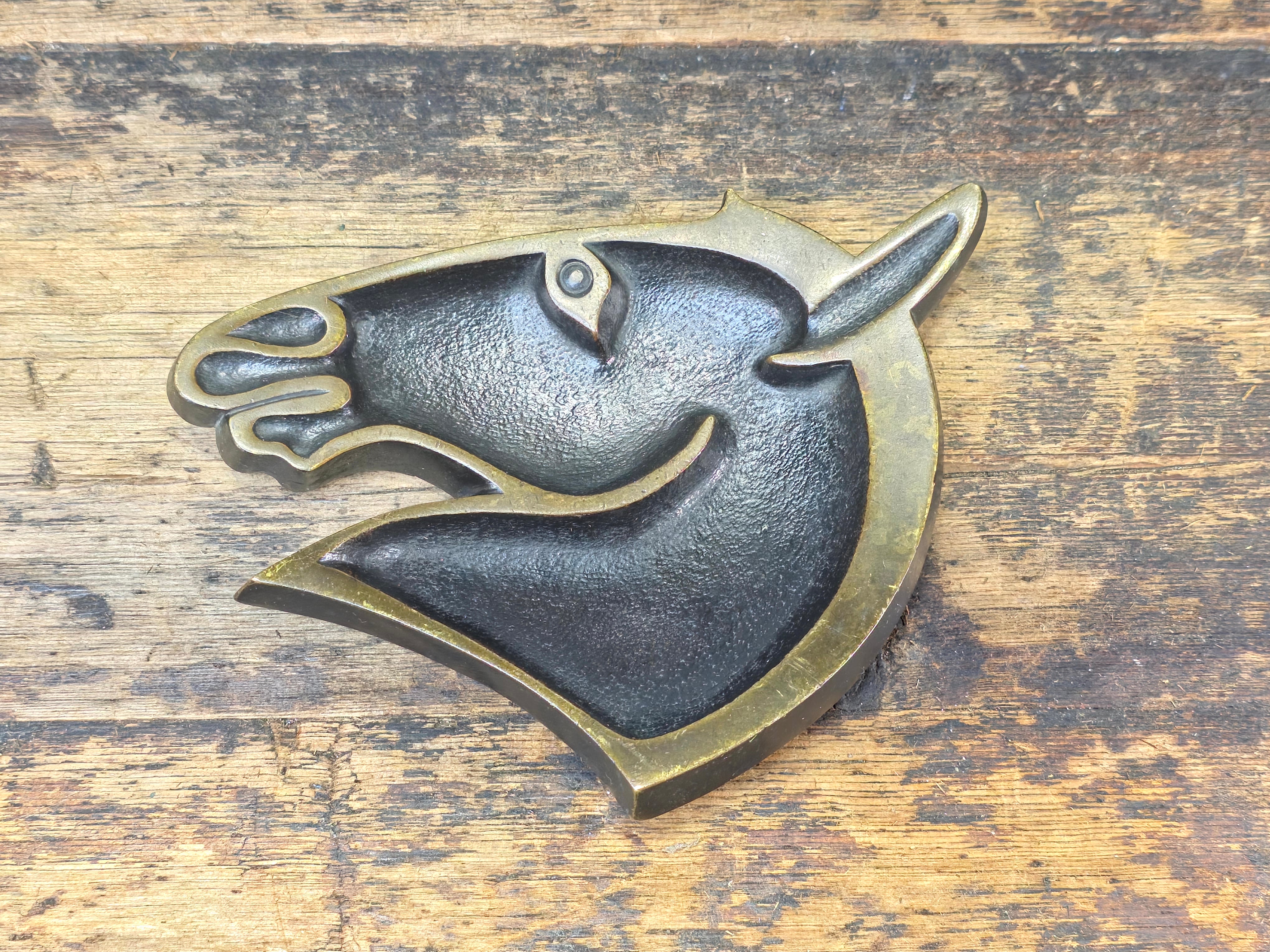 Richard Rohac Bronze Horse Head Tray - Signed RR Made in Austria - Circa 1950s
