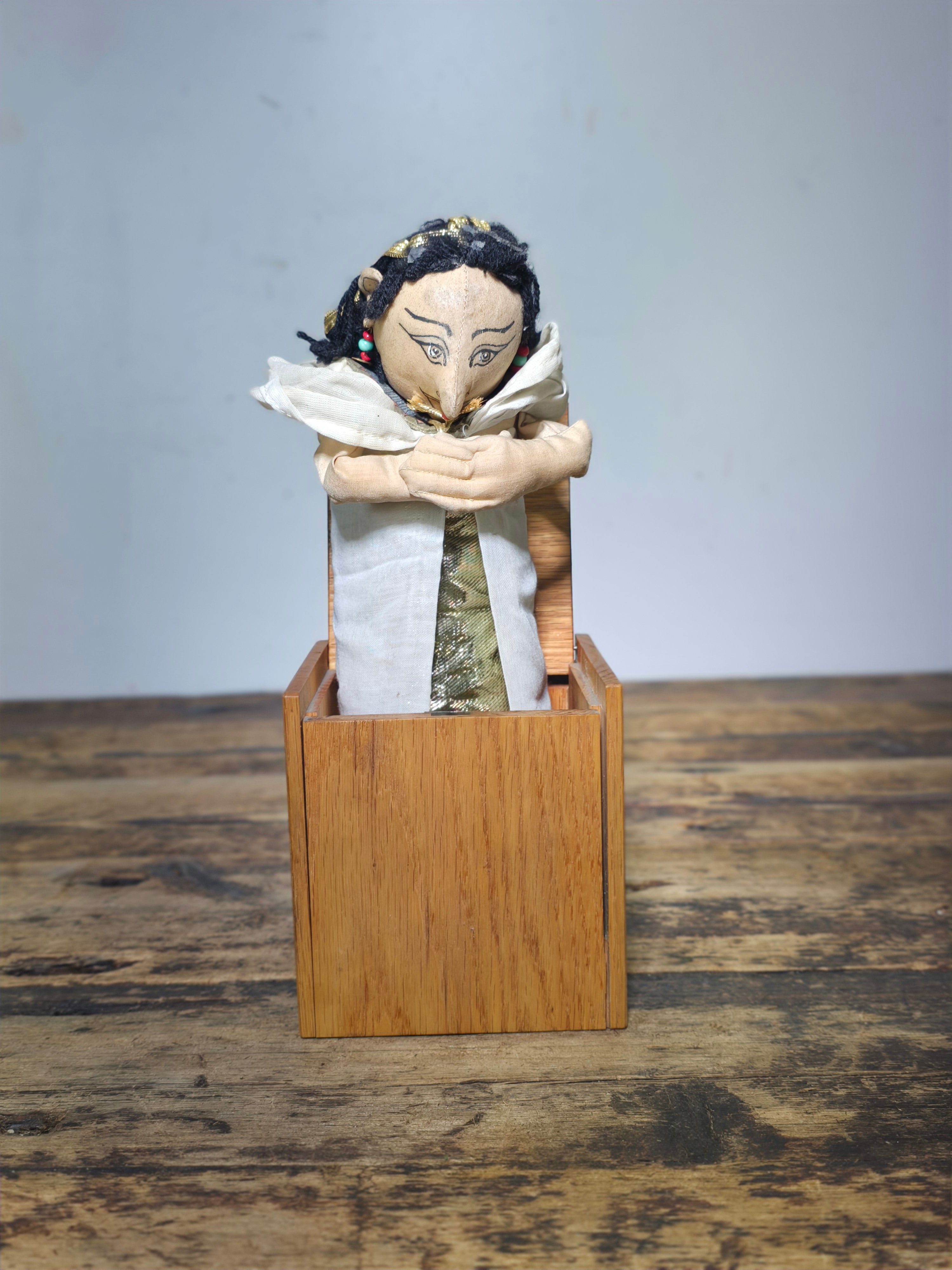 Vintage 1987 Jax of Maine Jack-in-the-Box - Handcrafted Folk Art (As-Is)