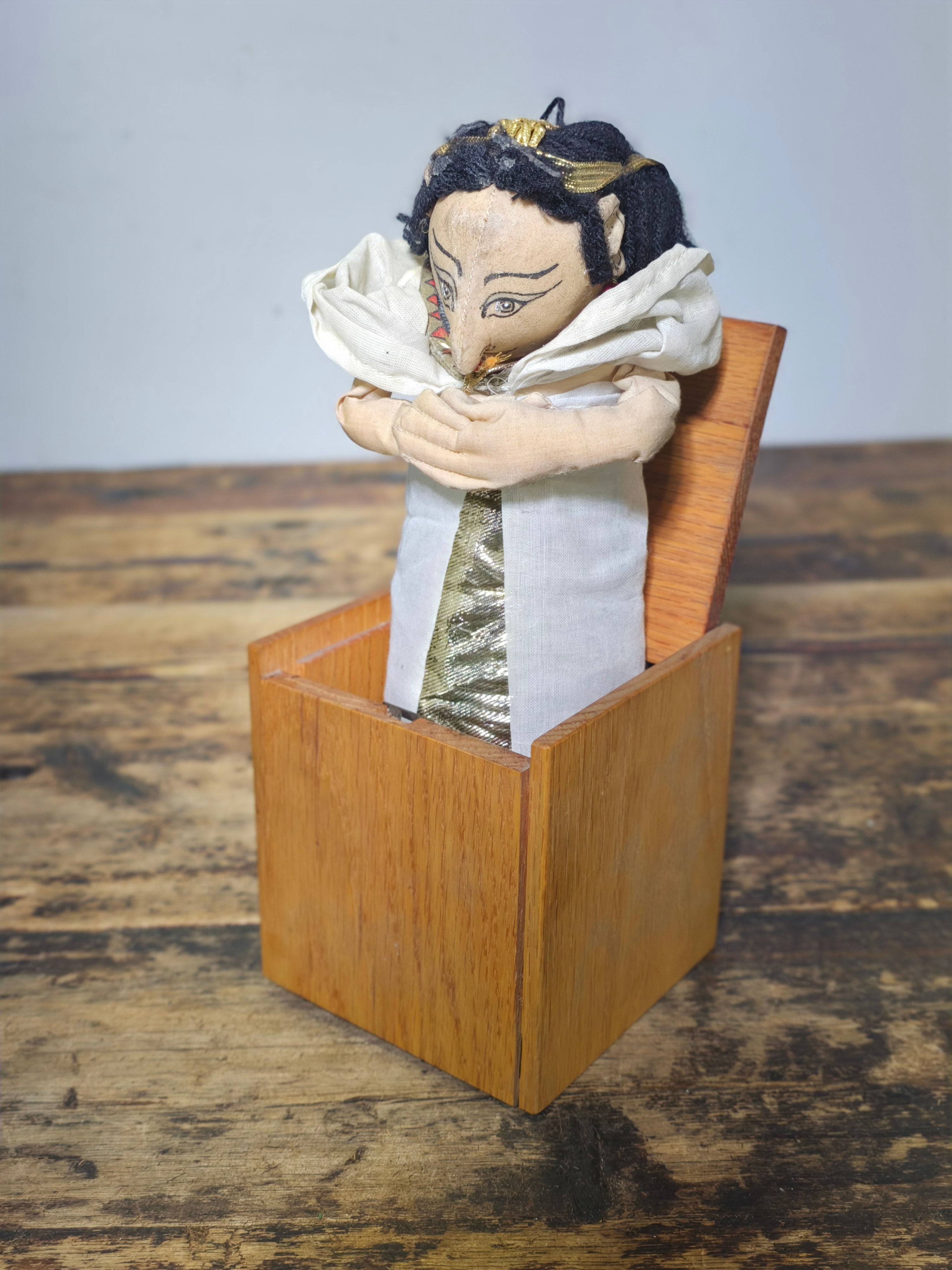 Vintage 1987 Jax of Maine Jack-in-the-Box - Handcrafted Folk Art (As-Is)