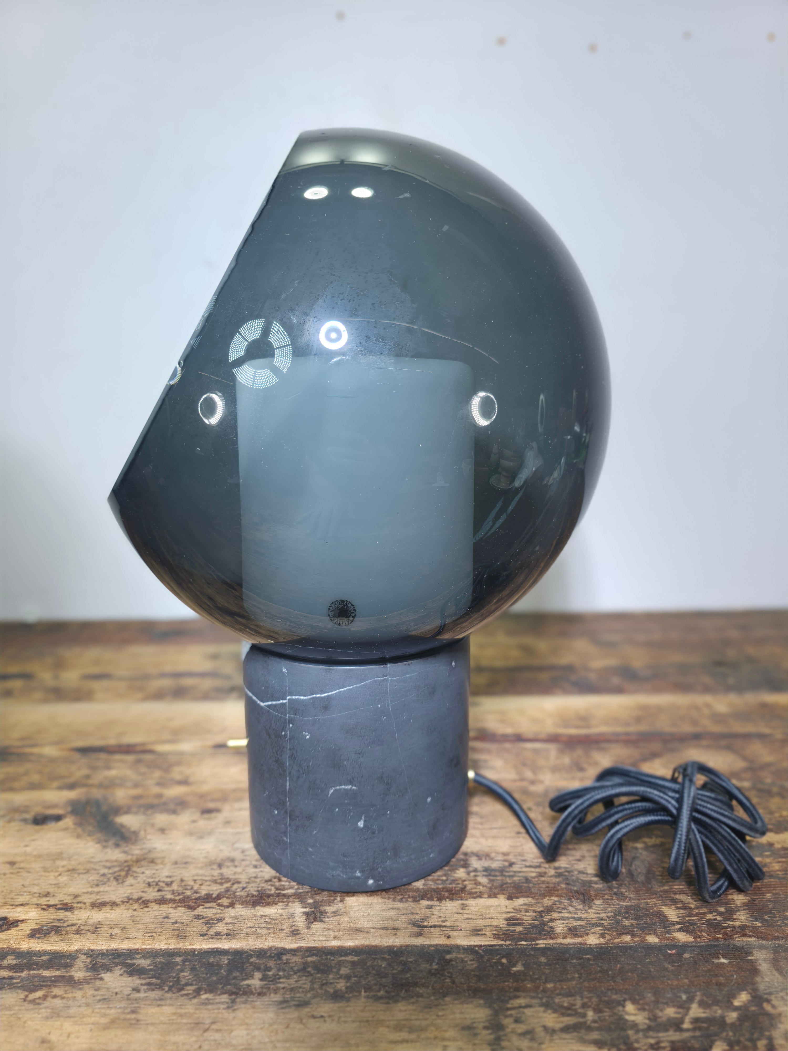 IKEA EVEDAL Table Lamp - Genuine Marble Base & Gray Blown Glass by Aaron Probyn