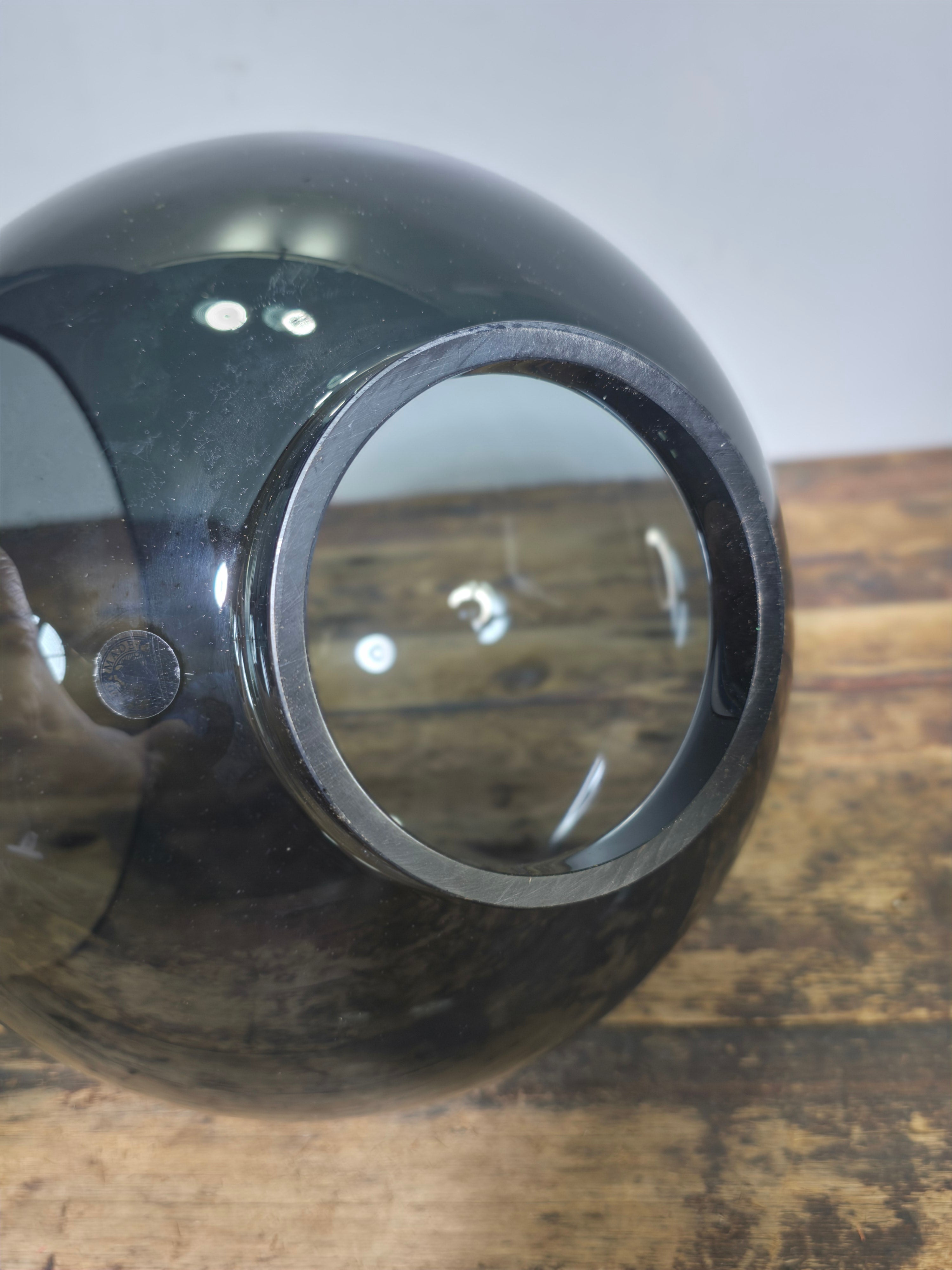 IKEA EVEDAL Table Lamp - Genuine Marble Base & Gray Blown Glass by Aaron Probyn