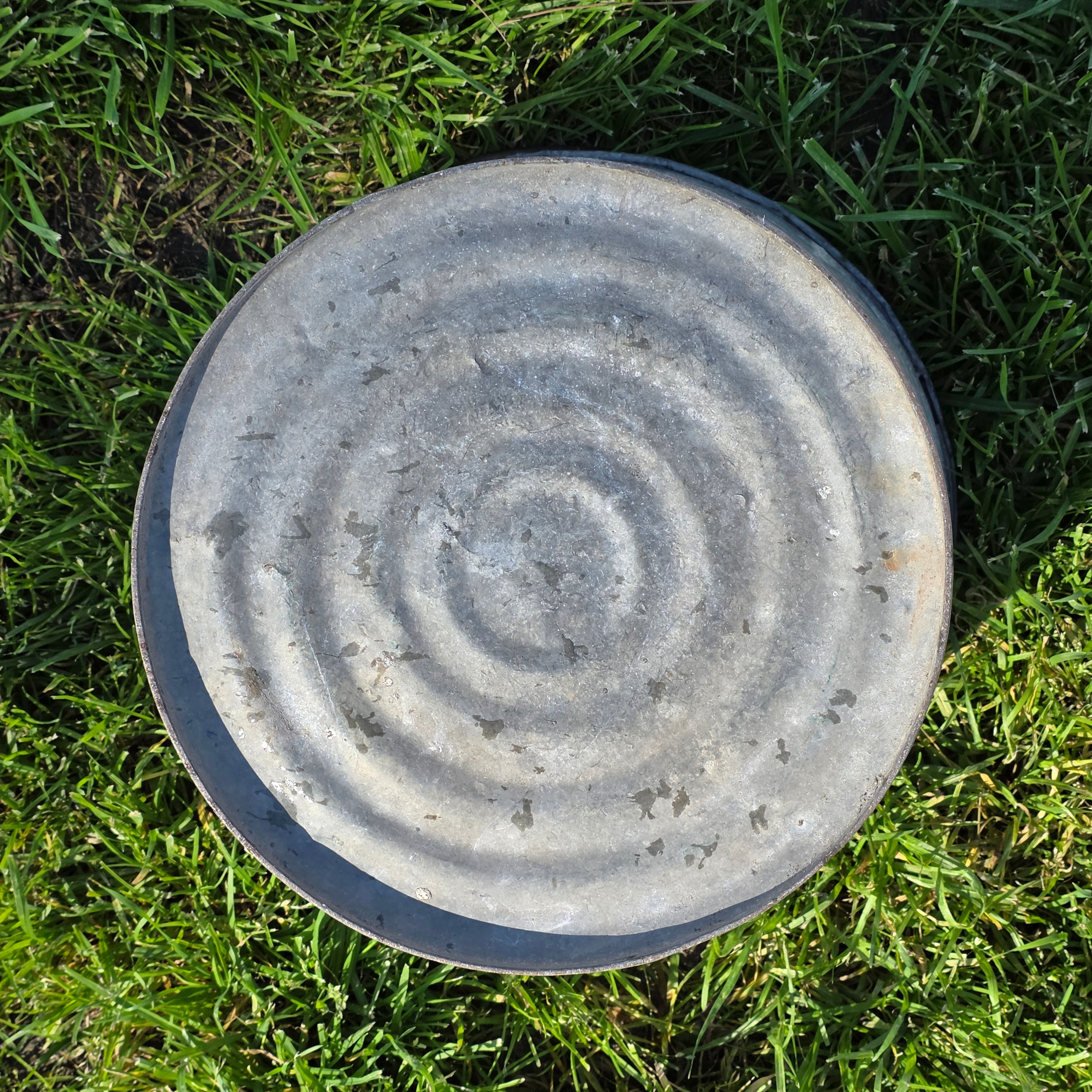 Vintage Galvanized Metal Utility Bucket - 3.5 Gallon Basin - Watertight Planter