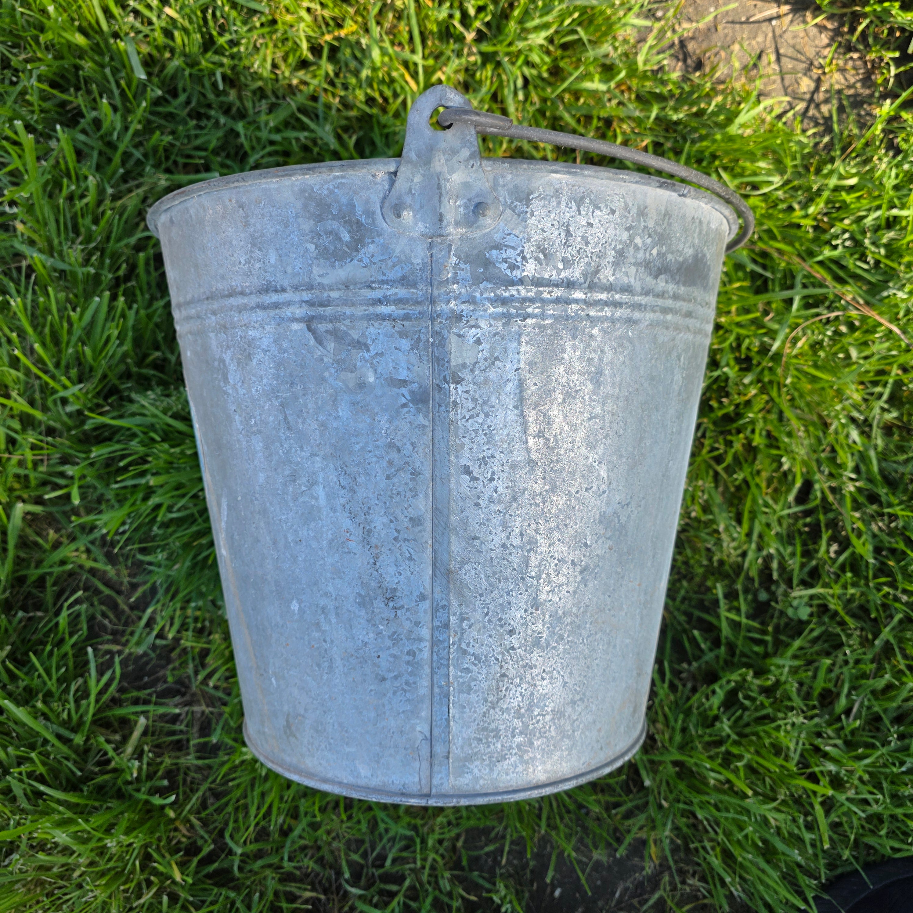 Vintage BOYCO Galvanized Metal Utility Bucket - 3 Gallon - USS 14