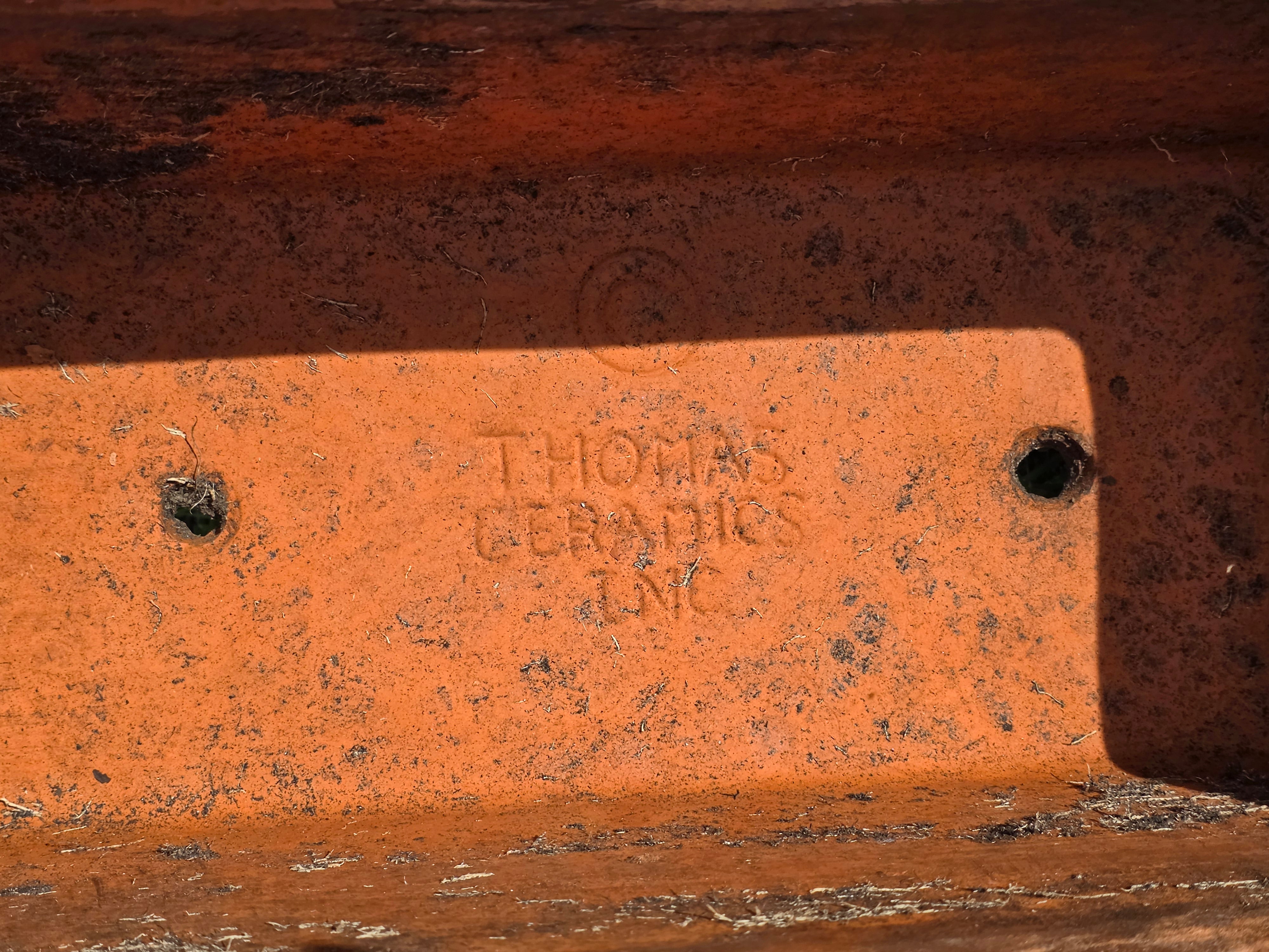 Vintage Thomas Ceramics Inc. Rectangular Terracotta Garden Planter