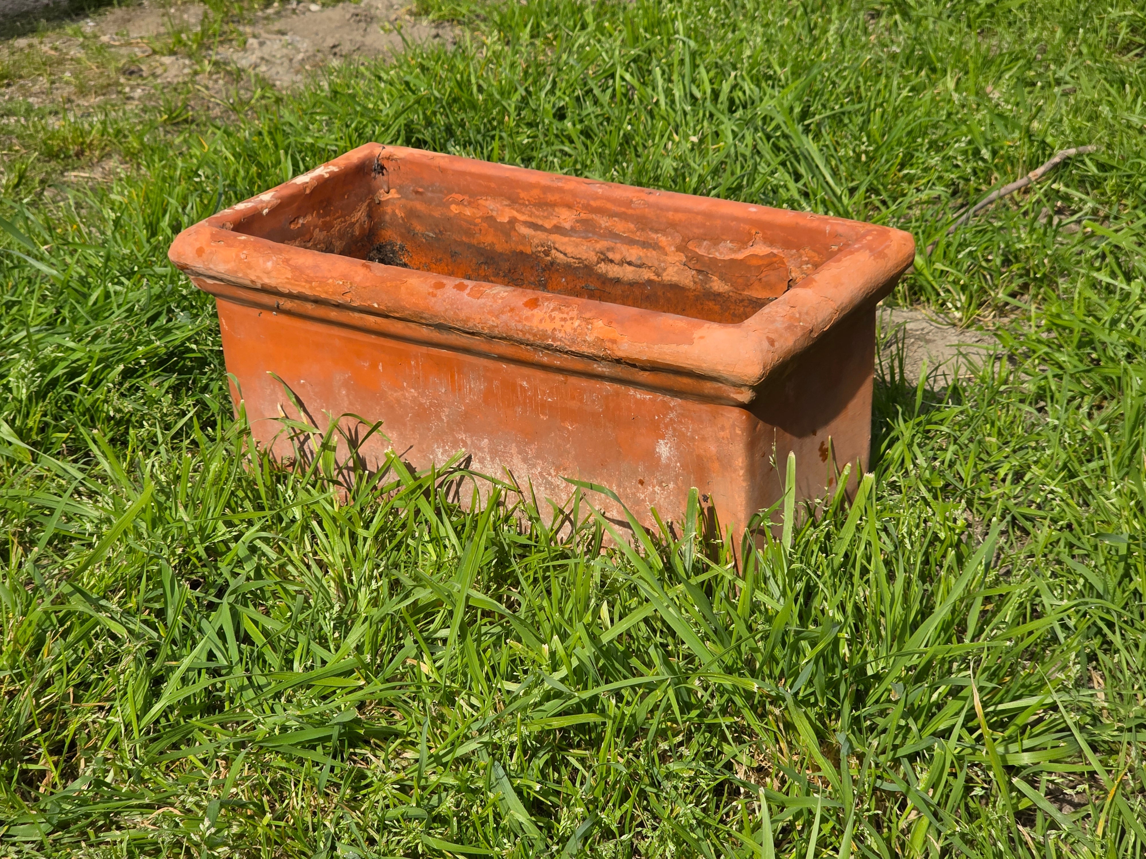 Vintage Thomas Ceramics Inc. Rectangular Terracotta Garden Planter