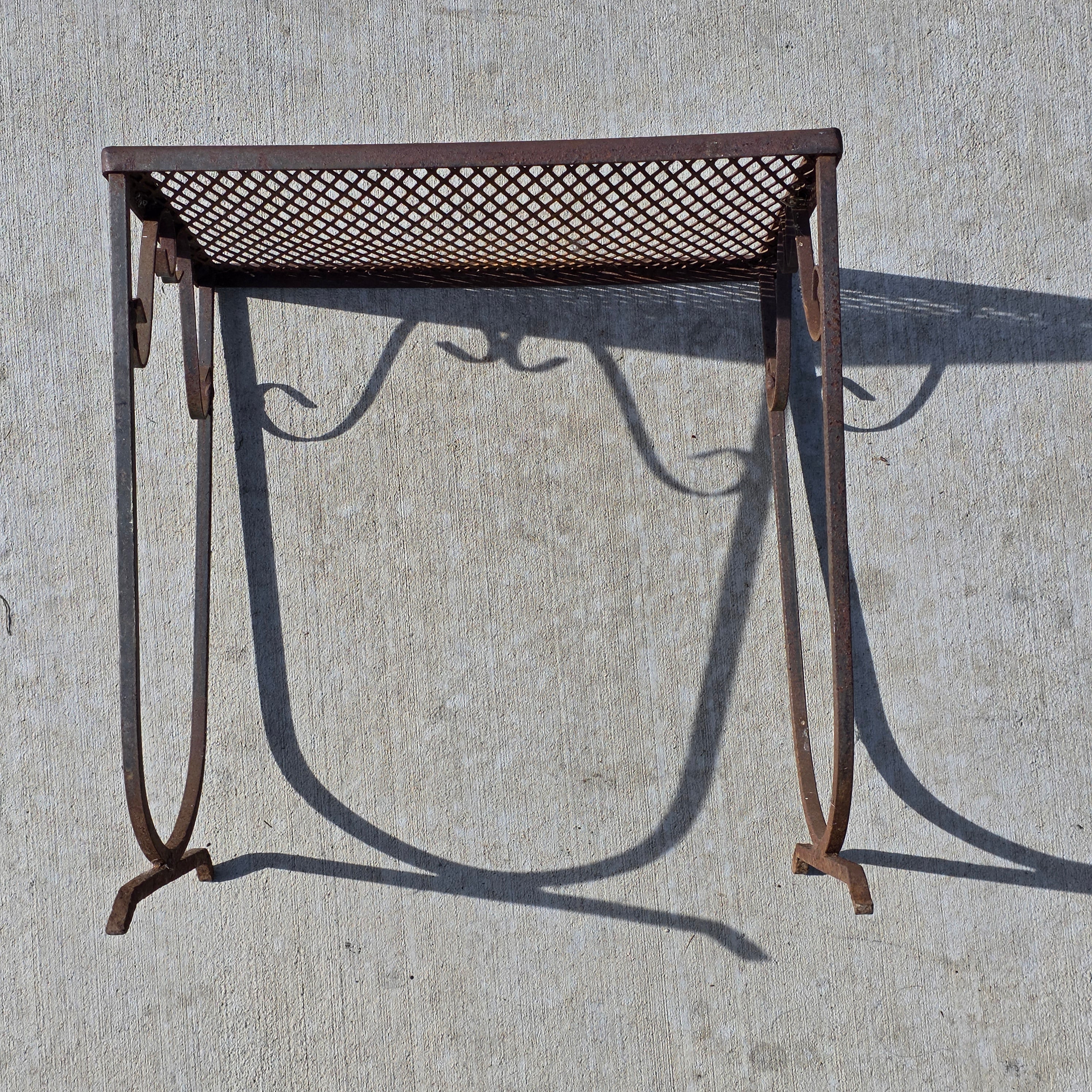 Mid-Century Modern Iron Plant Stand - In the Manner of John Salterini
