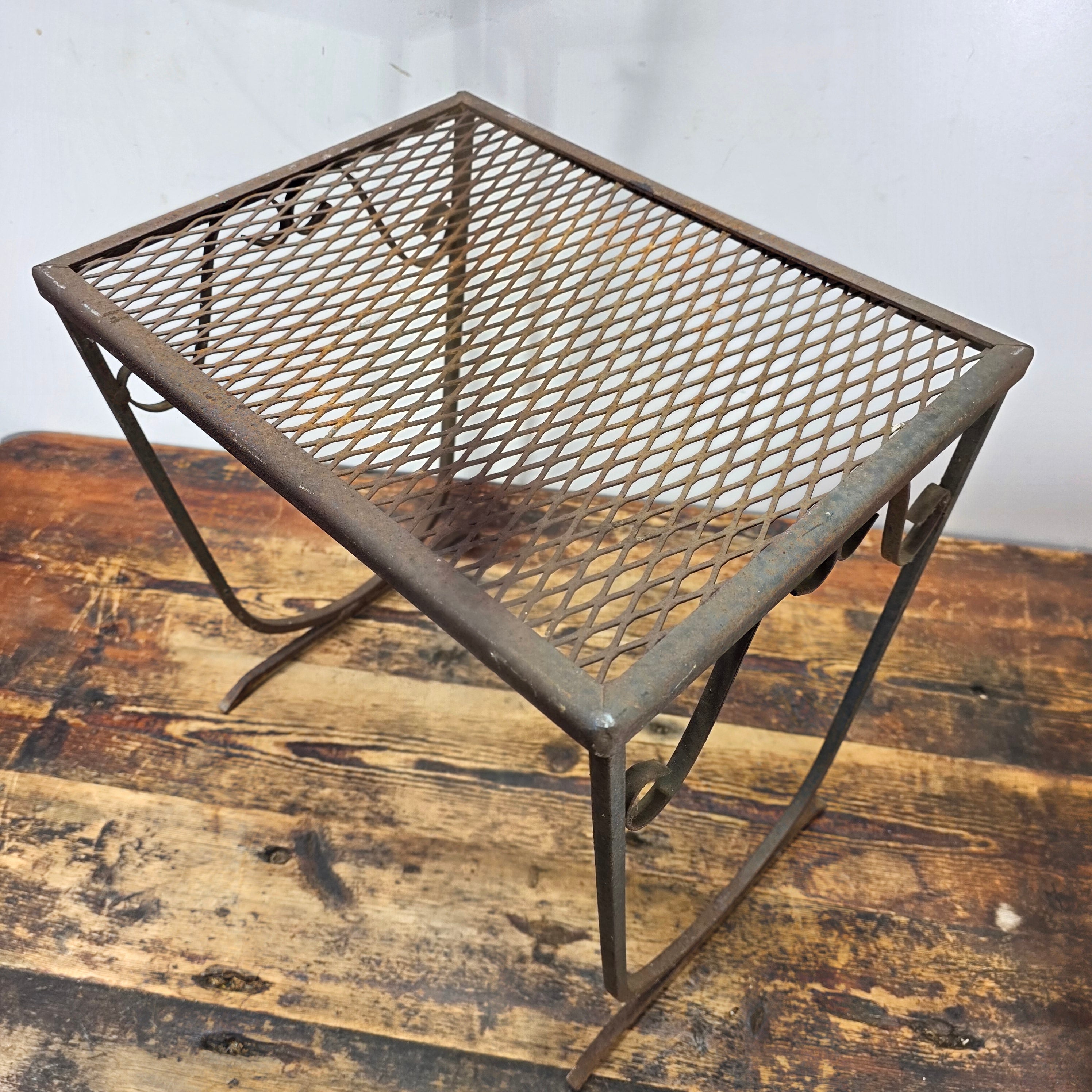 Mid-Century Modern Iron Plant Stand - In the Manner of John Salterini