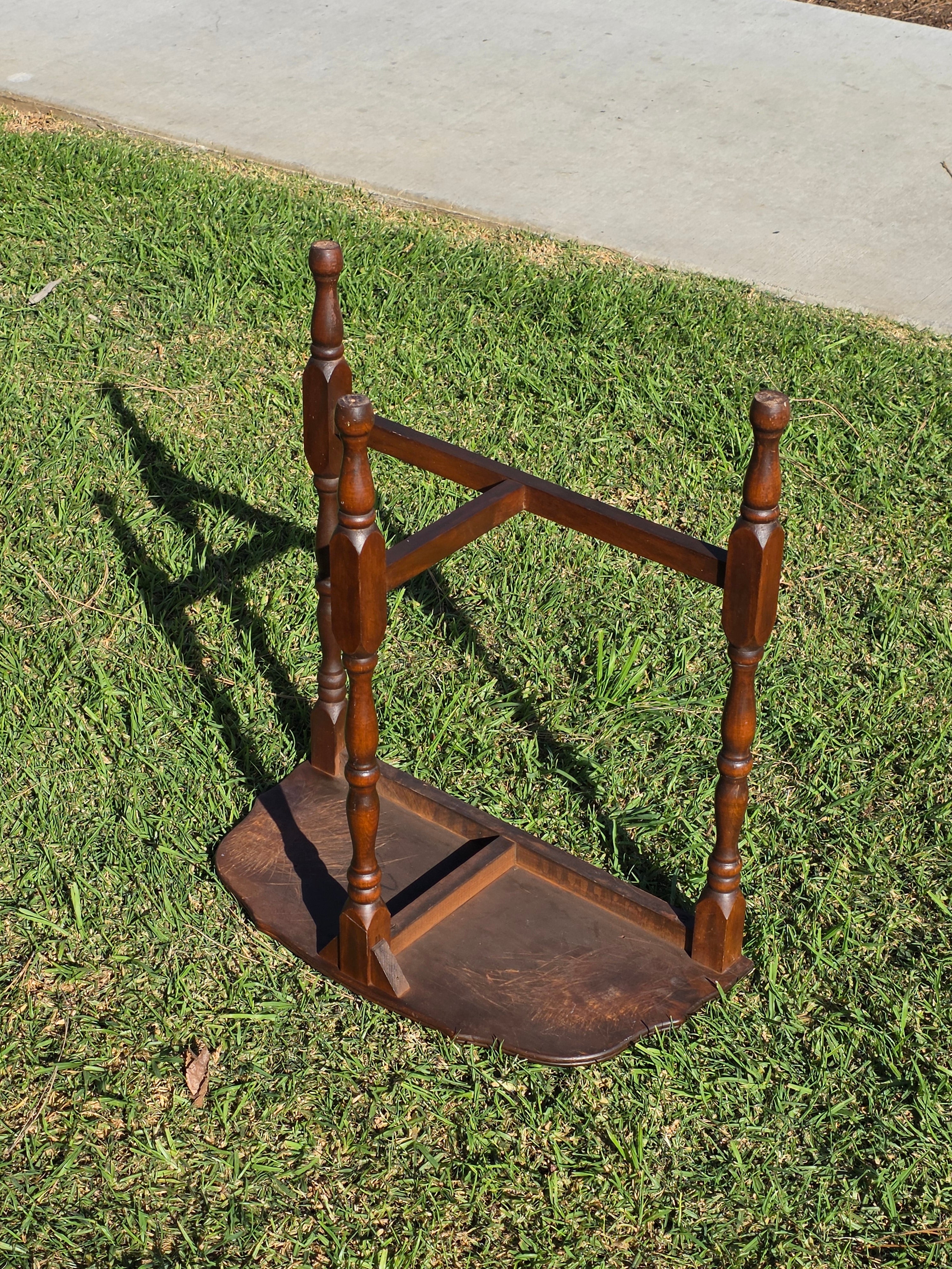 Early 20th Century Antique Half-Moon Console Table / All Slotted Screw Joinery