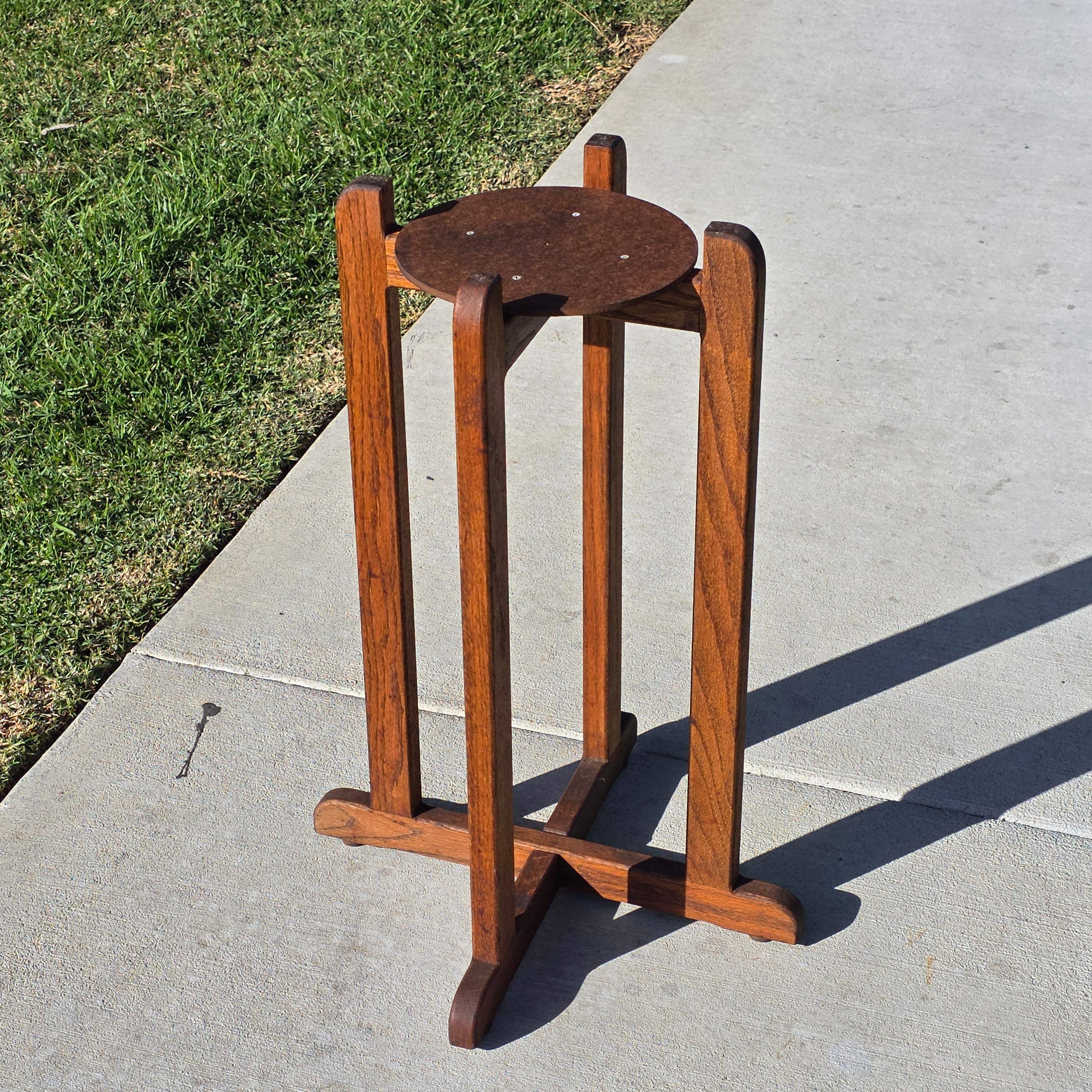 Vintage Wood Water Dispenser Stand for Ceramic Crock / Plant Stand 27"H