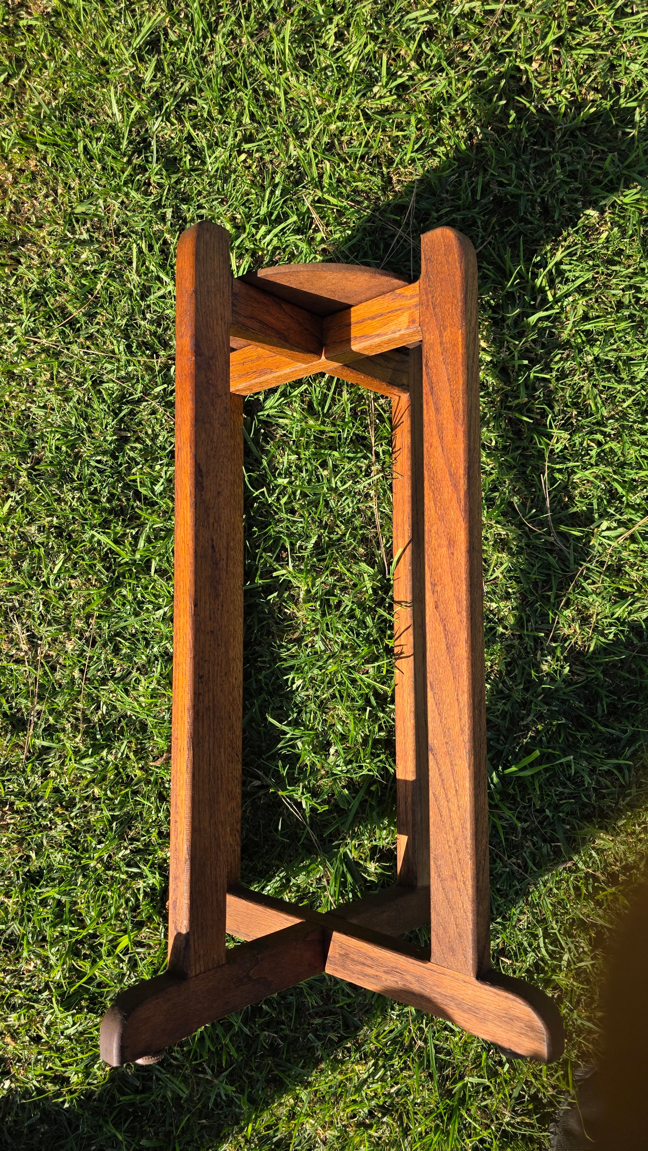 Vintage Wood Water Dispenser Stand for Ceramic Crock / Plant Stand 27"H
