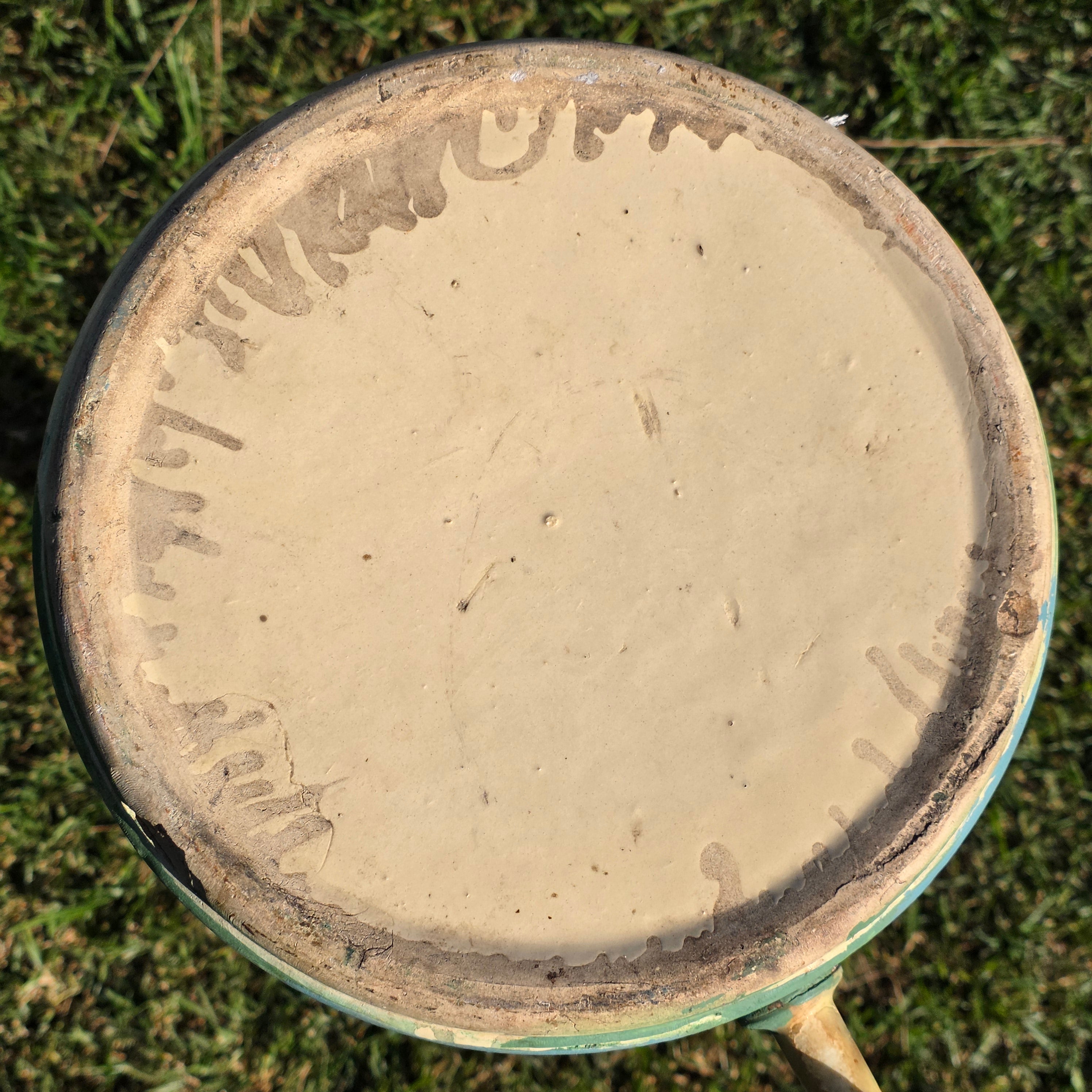 Vintage Hand-Painted Ceramic Water Crock / Rustic Stoneware Dispenser