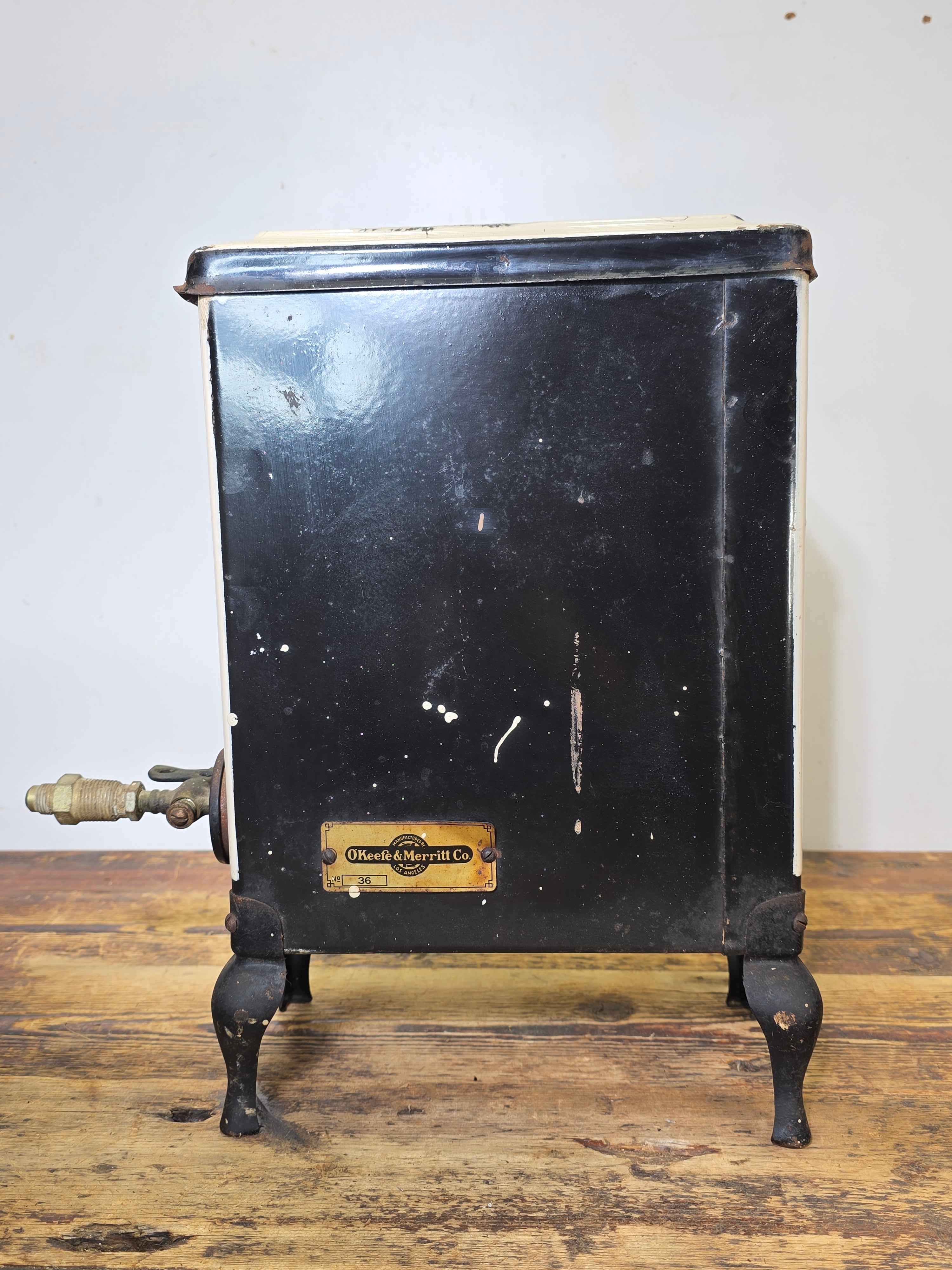 1930s Vintage O'Keefe & Merritt Gas Heater - Industrial Streamline Design