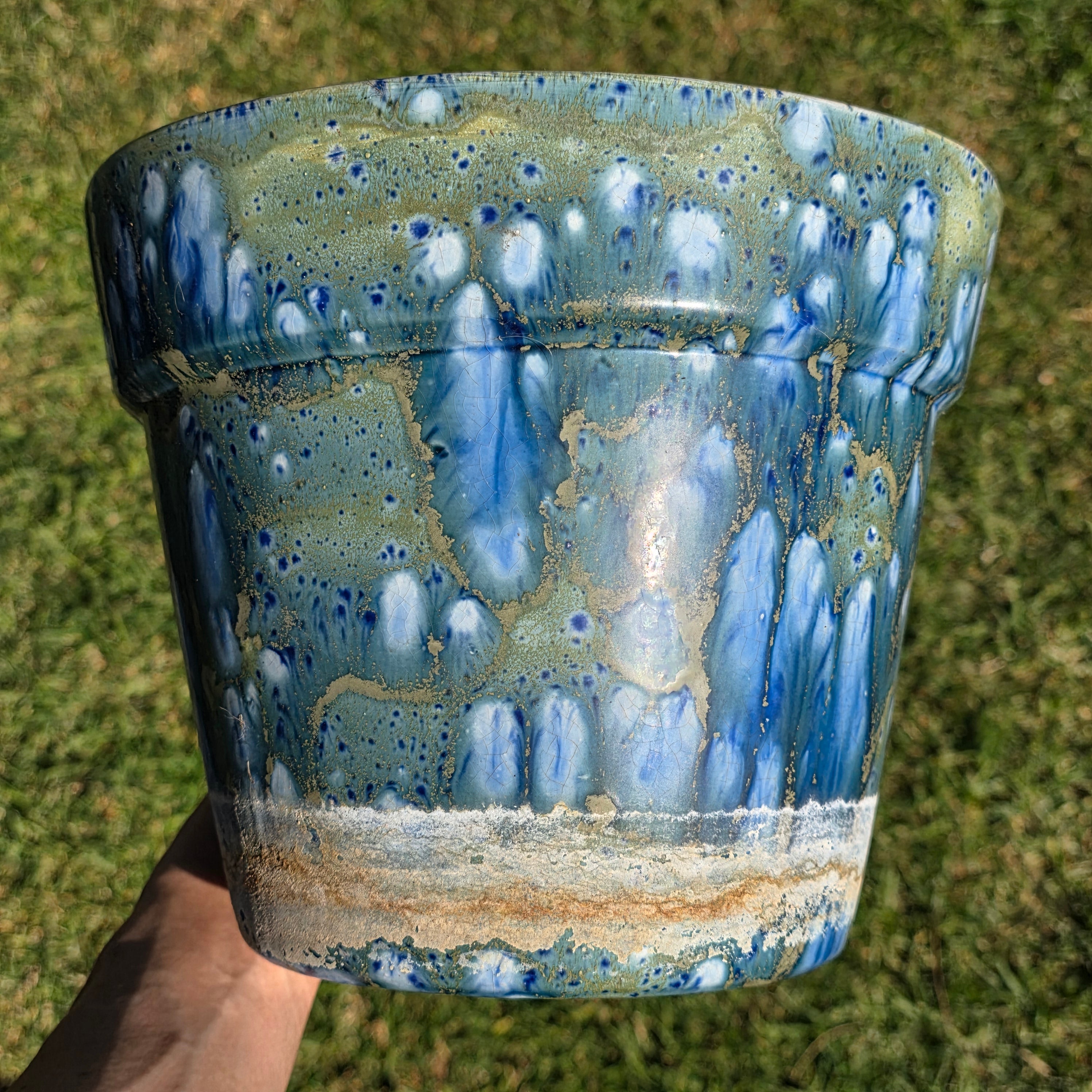 Handmade Studio Art Pottery Planter w/ Saucer - Signed Maria