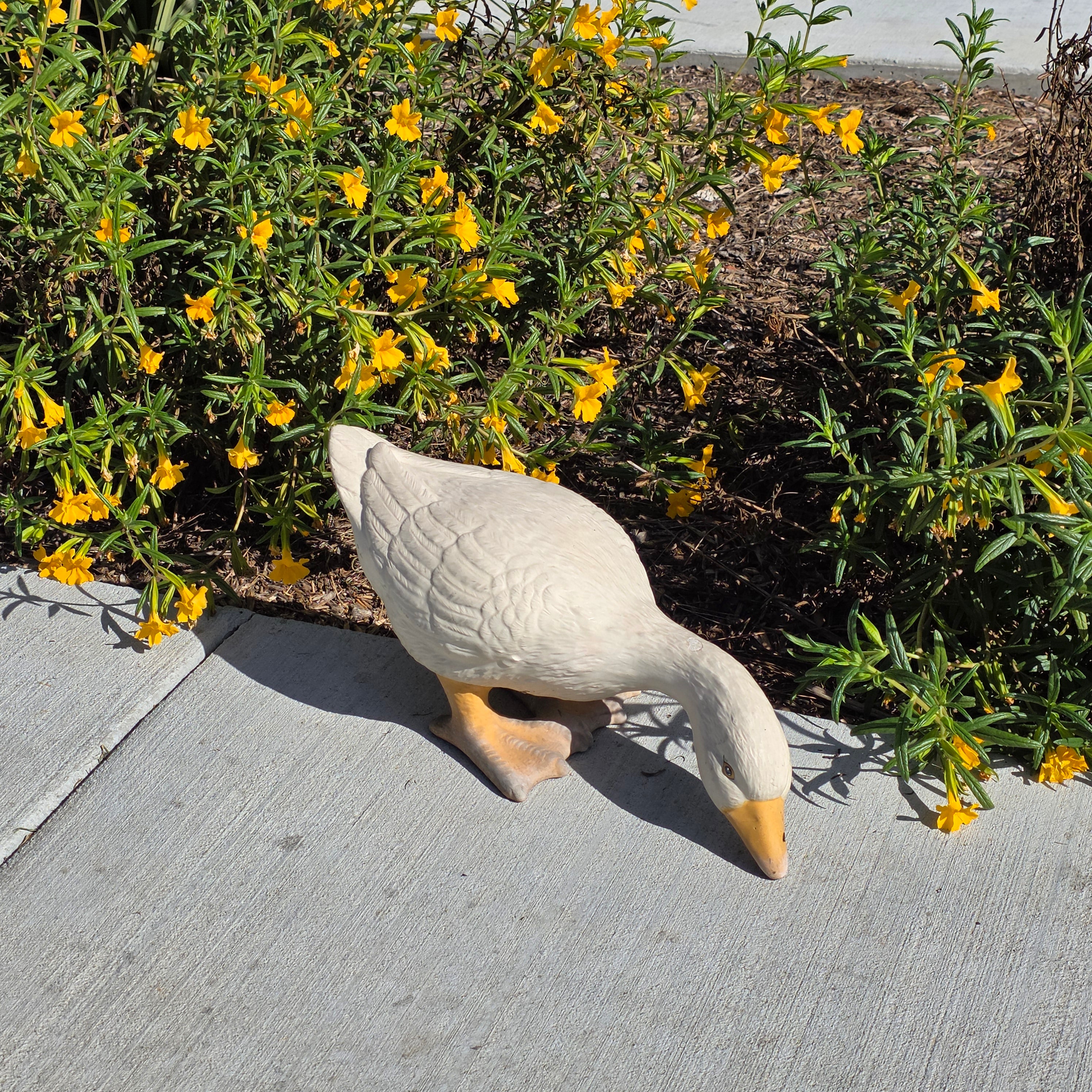 Vintage Style Goose Garden Statue, Early 2000s Reproduction of 60s/70s Mold