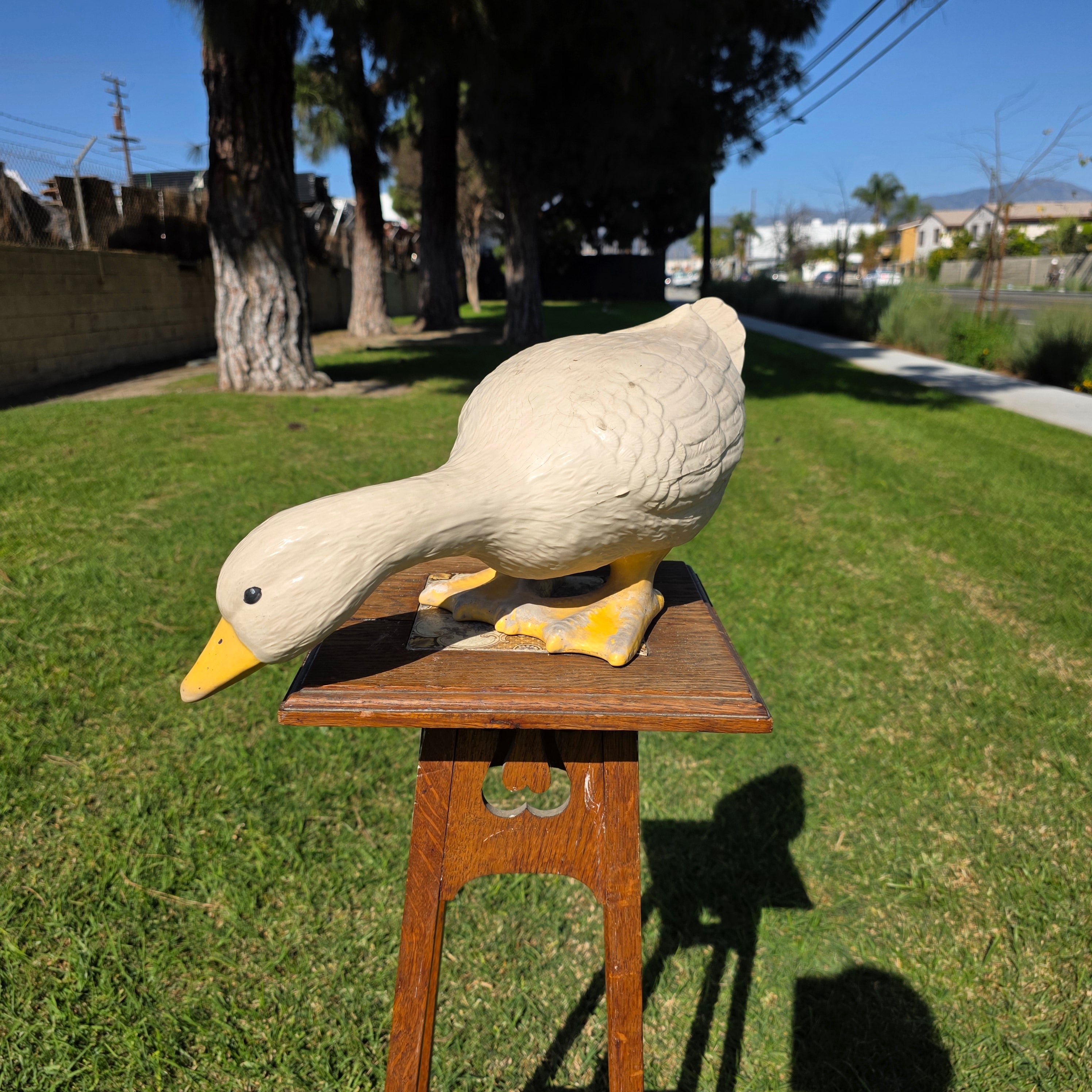 Vintage Style Goose Garden Statue, Early 2000s Reproduction of 60s/70s Mold