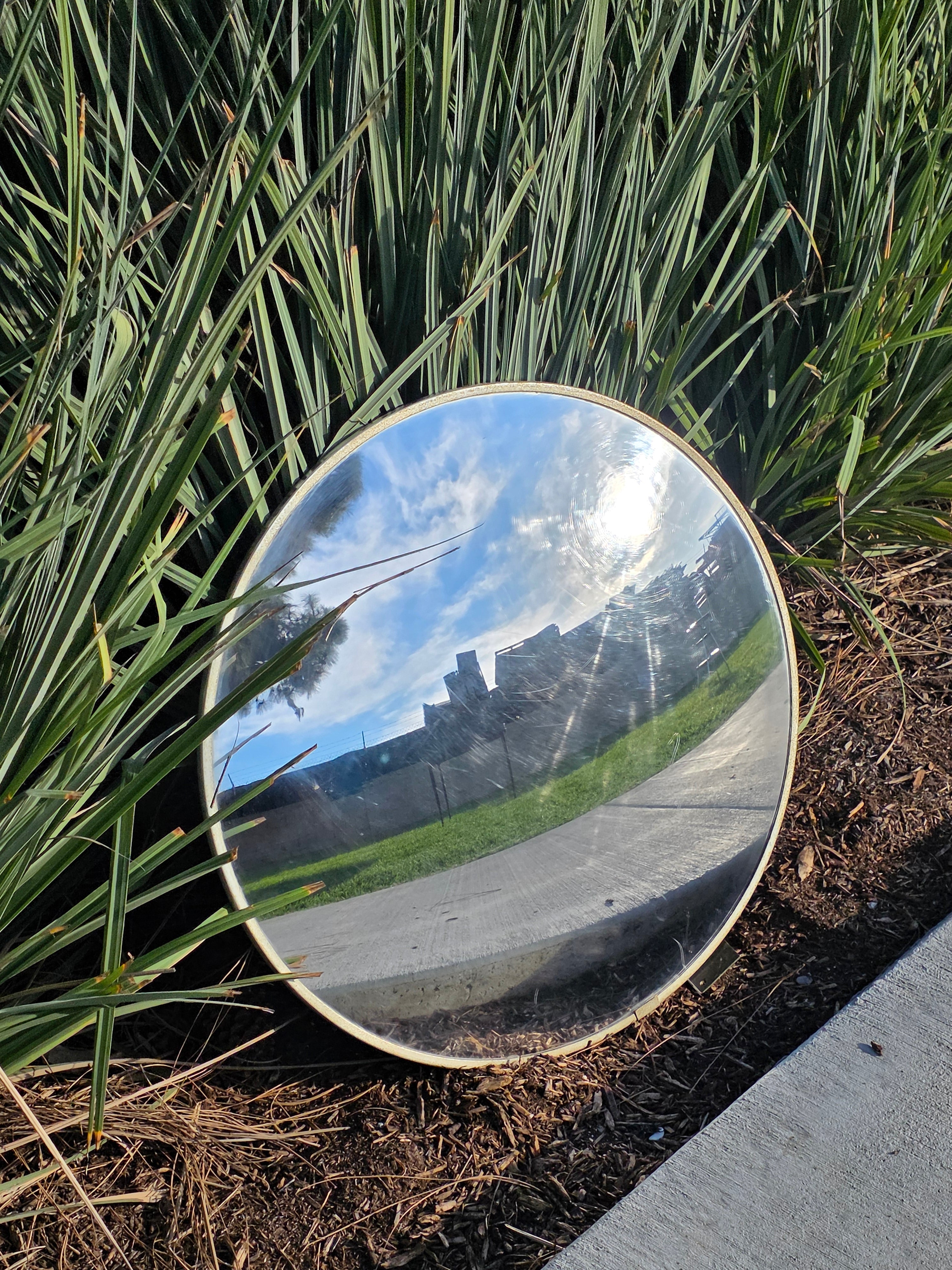 Vintage 26" Convex Security Mirror - Industrial Wide Angle Safety Dome