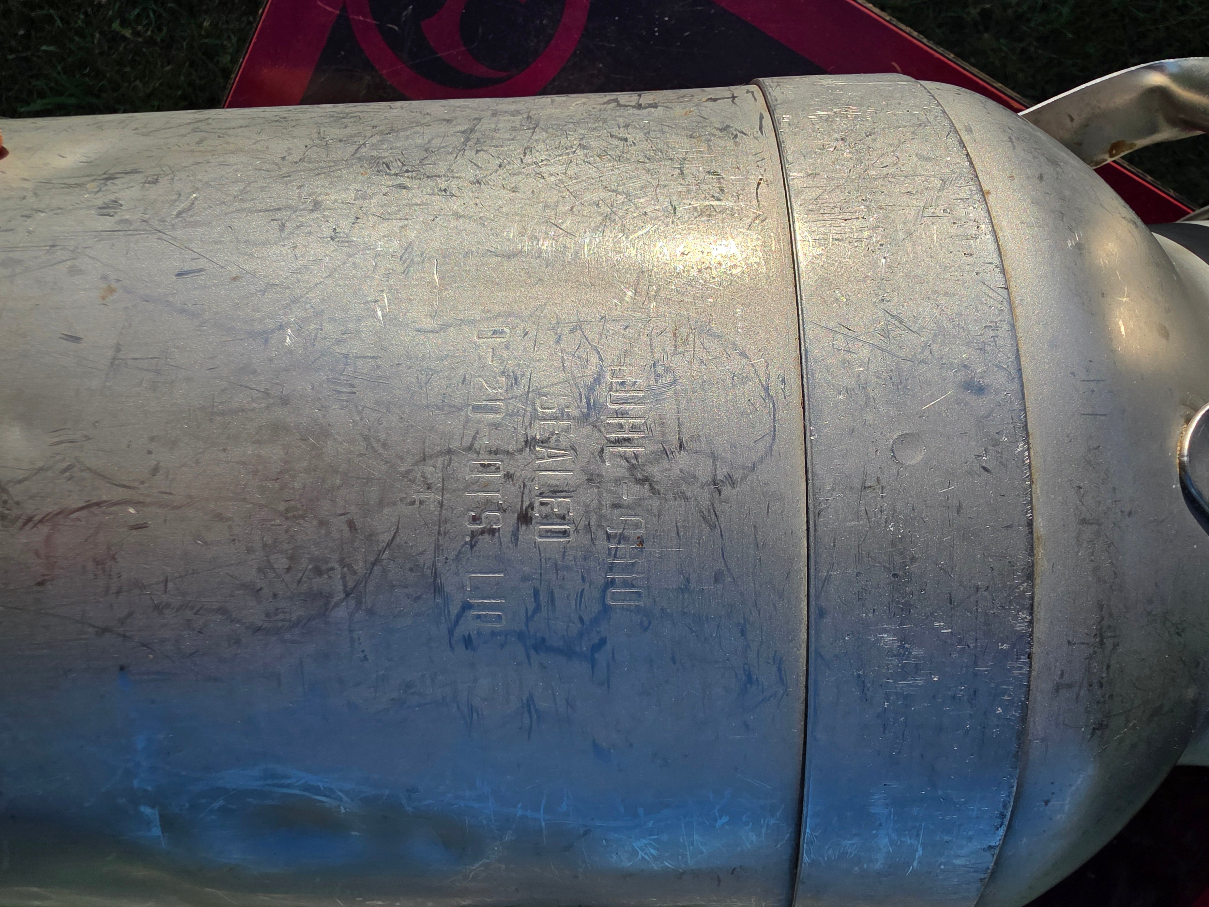 Vintage BUHL 20-Quart Heavy Duty Aluminum Milk Can with Umbrella Lid - 20" H