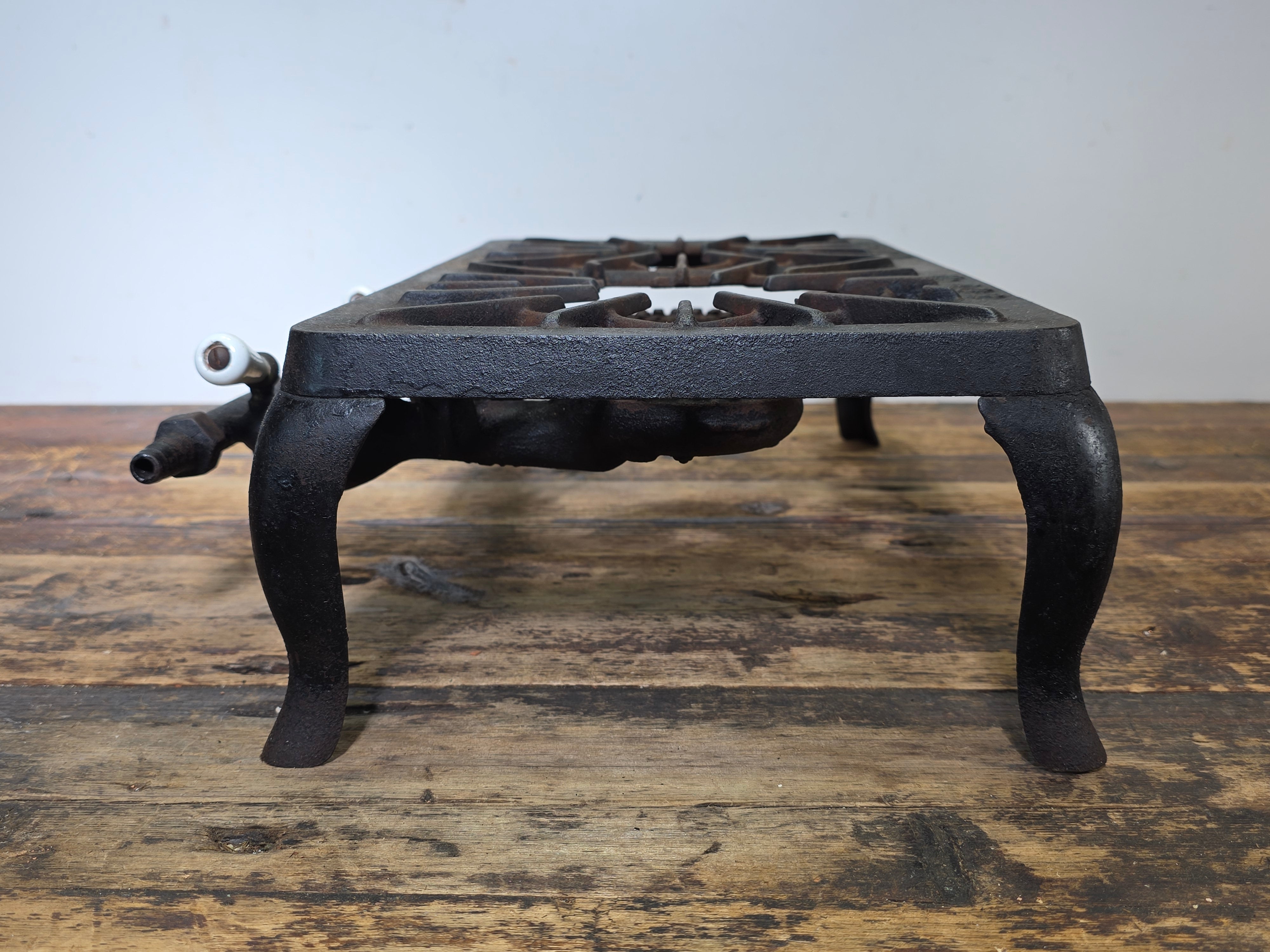 Vintage Griswold No. 402 Cast Iron Dual Burner Camp Stove - Sold As-Is