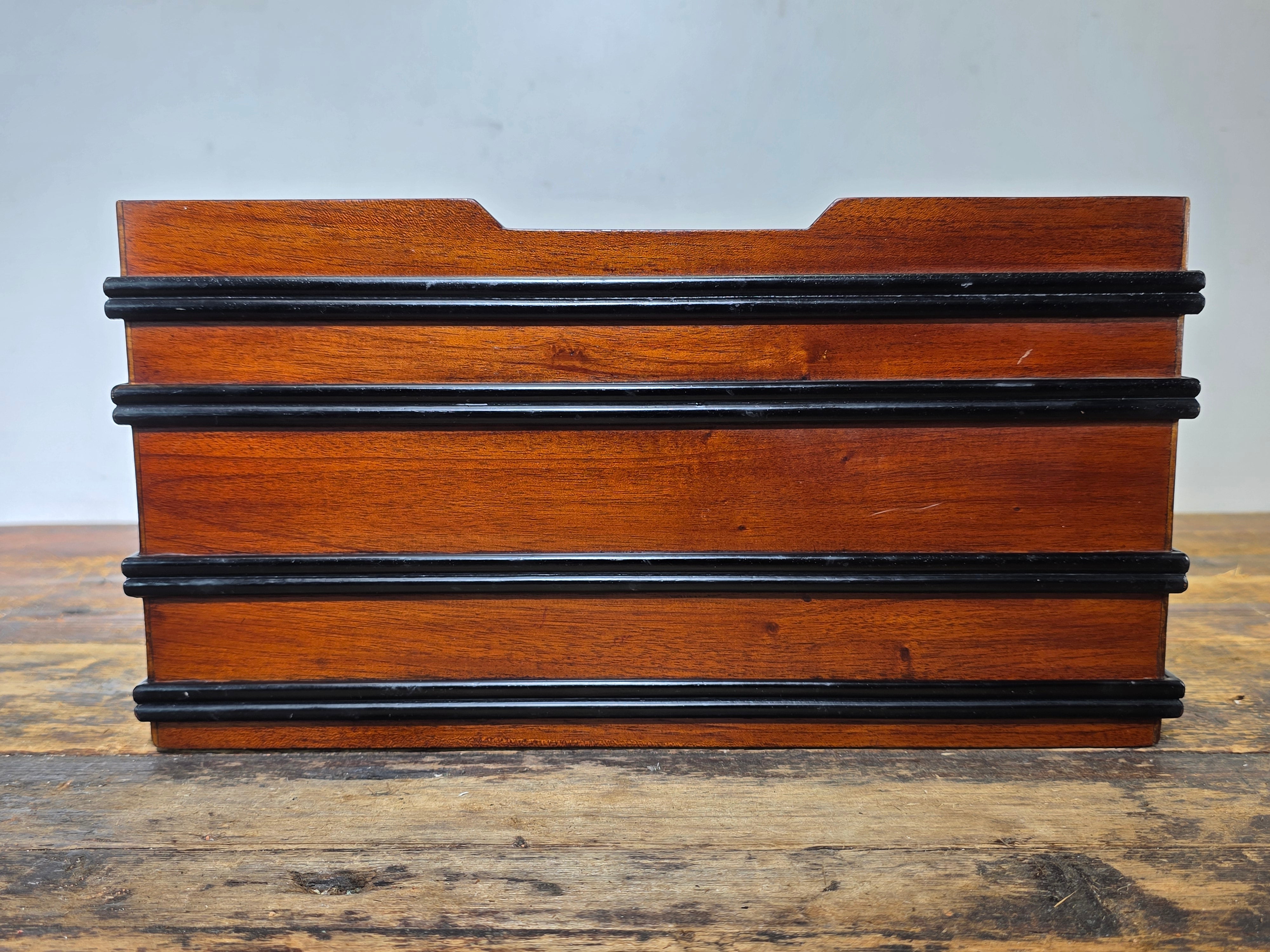Selamat Designs 3-Tier Mahogany Finish Wooden Letter Holder Desk Organizer
