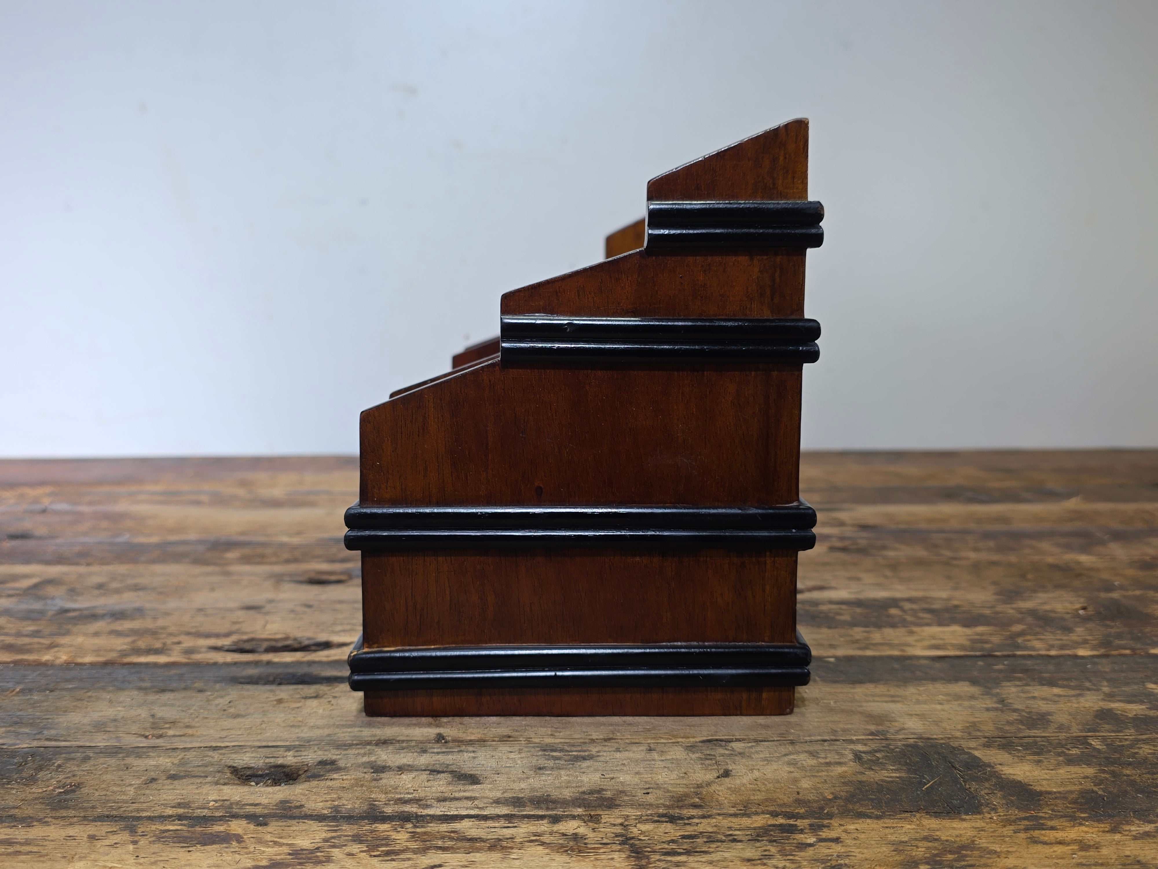 Selamat Designs 3-Tier Mahogany Finish Wooden Letter Holder Desk Organizer