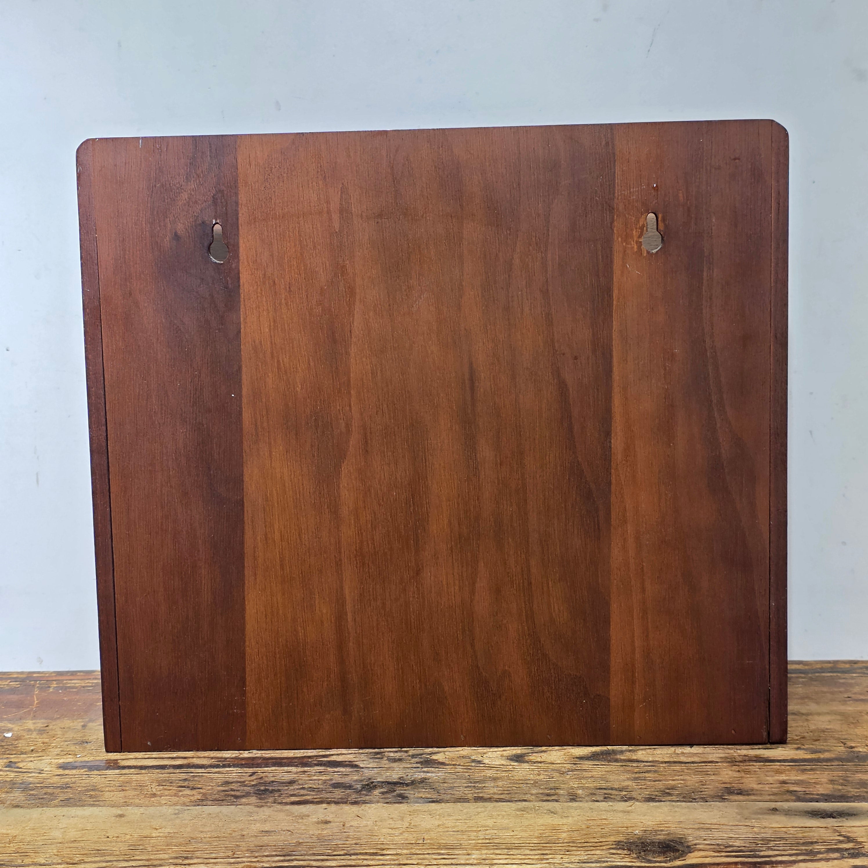 Mid-Century Modern Walnut Wall-Mounted Document Organizer