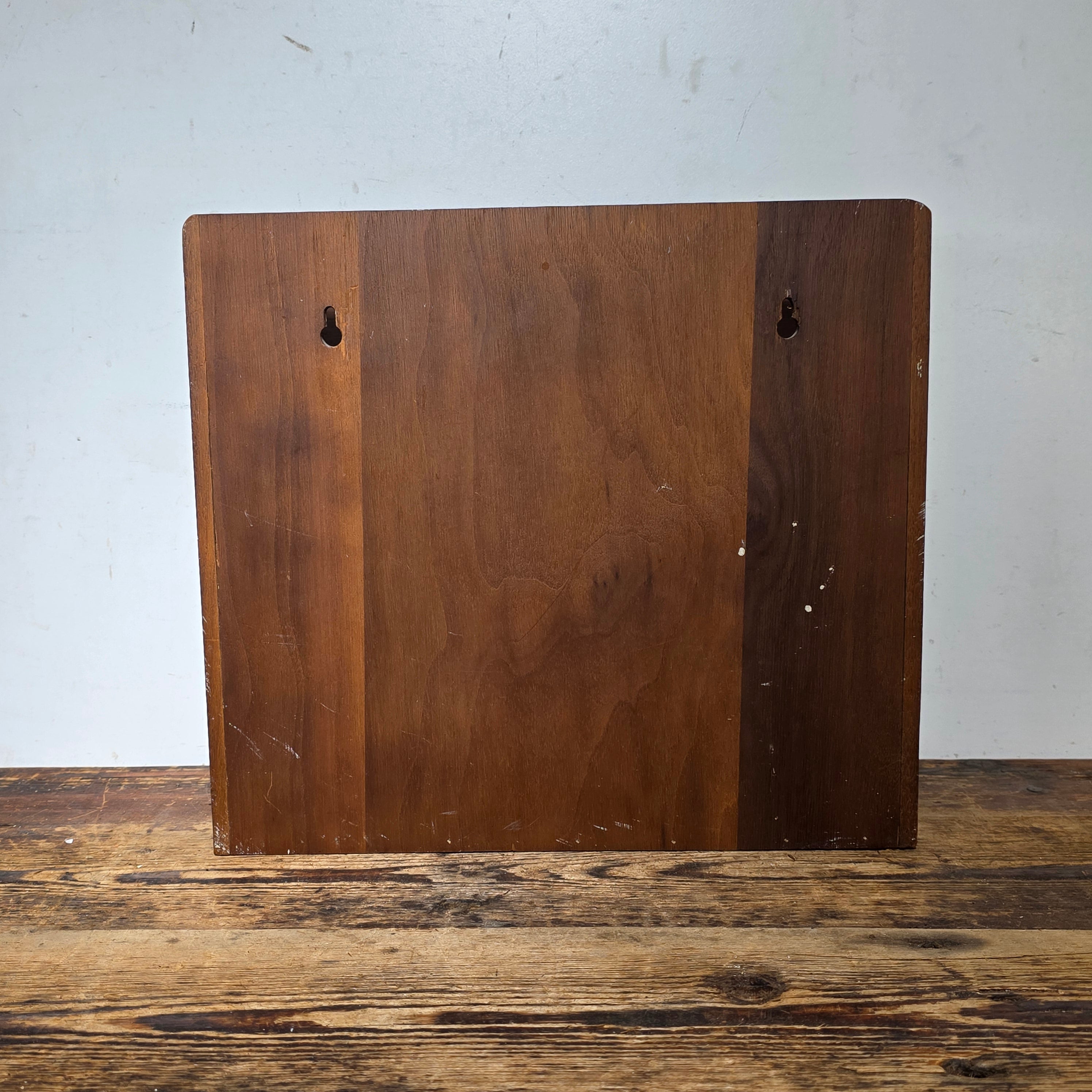 Mid-Century Modern Walnut Wall-Mounted Document Organizer