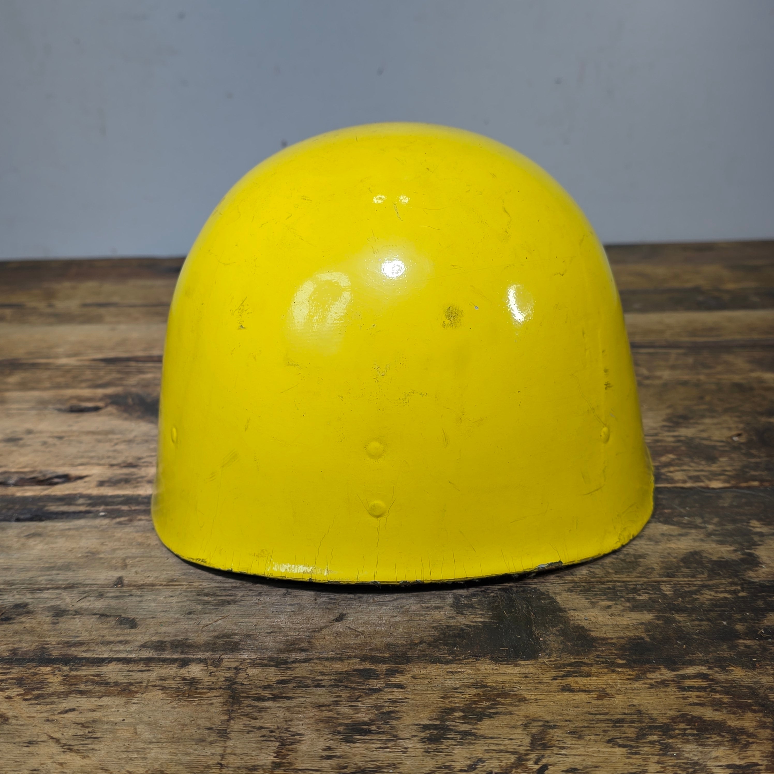 WWII M1 Helmet Liner Firestone Vietnam Era Reissue Civil Use Yellow Painted 29