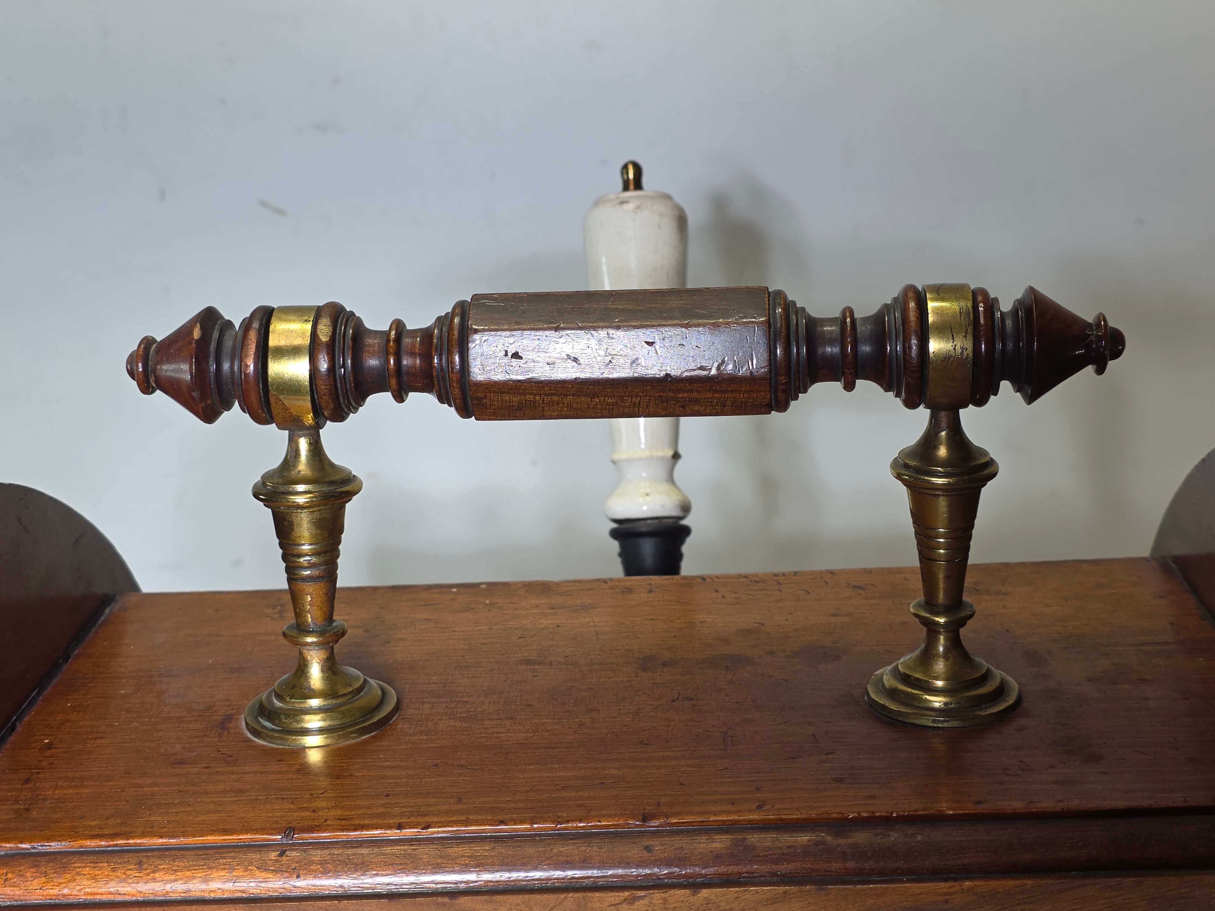 Antique Victorian Oak Coal Scuttle Box Brass Handle w/ Shovel 1900s