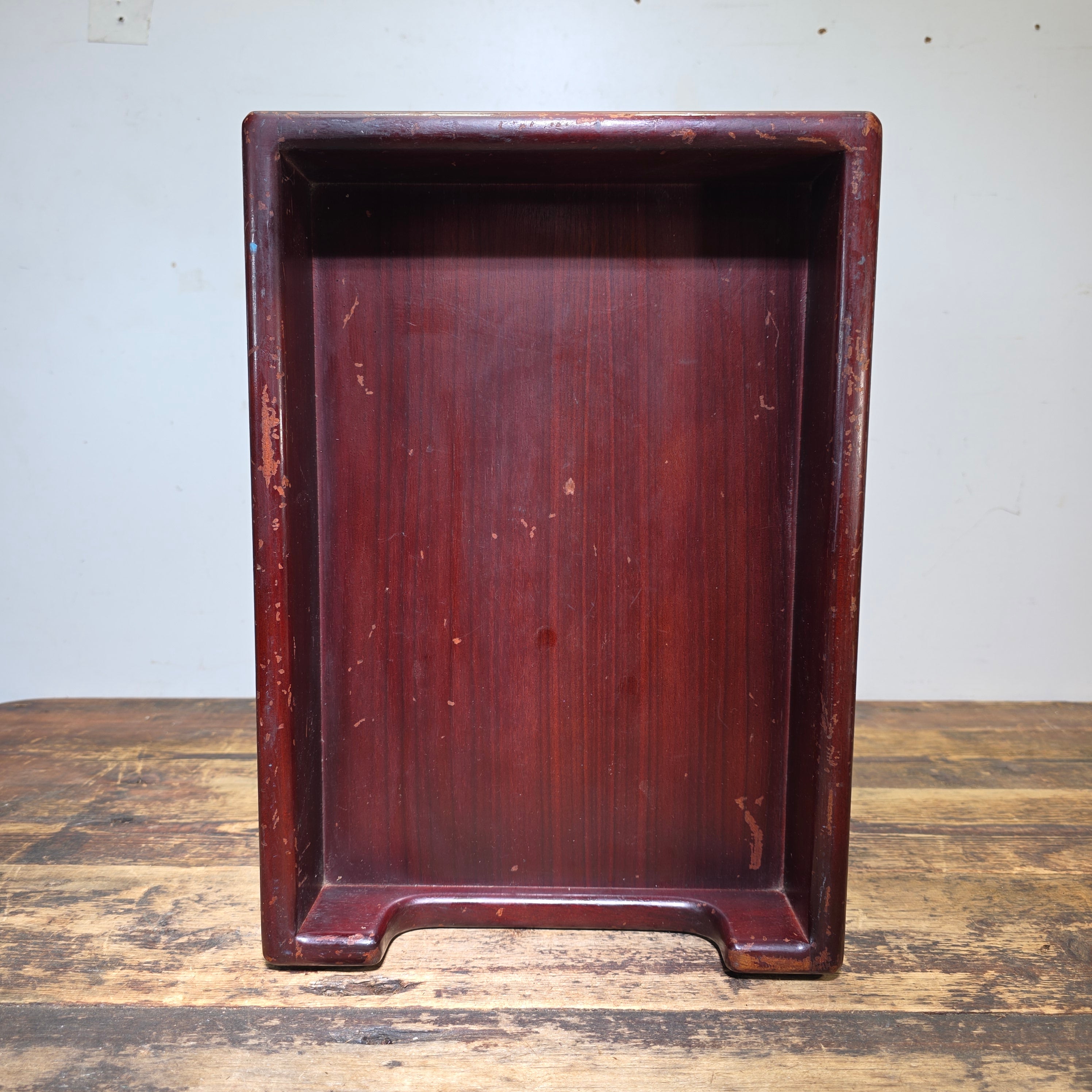 Vintage Wood 2 Tier Letter Tray Desk Organizer Mid Century Modern Rustic Style