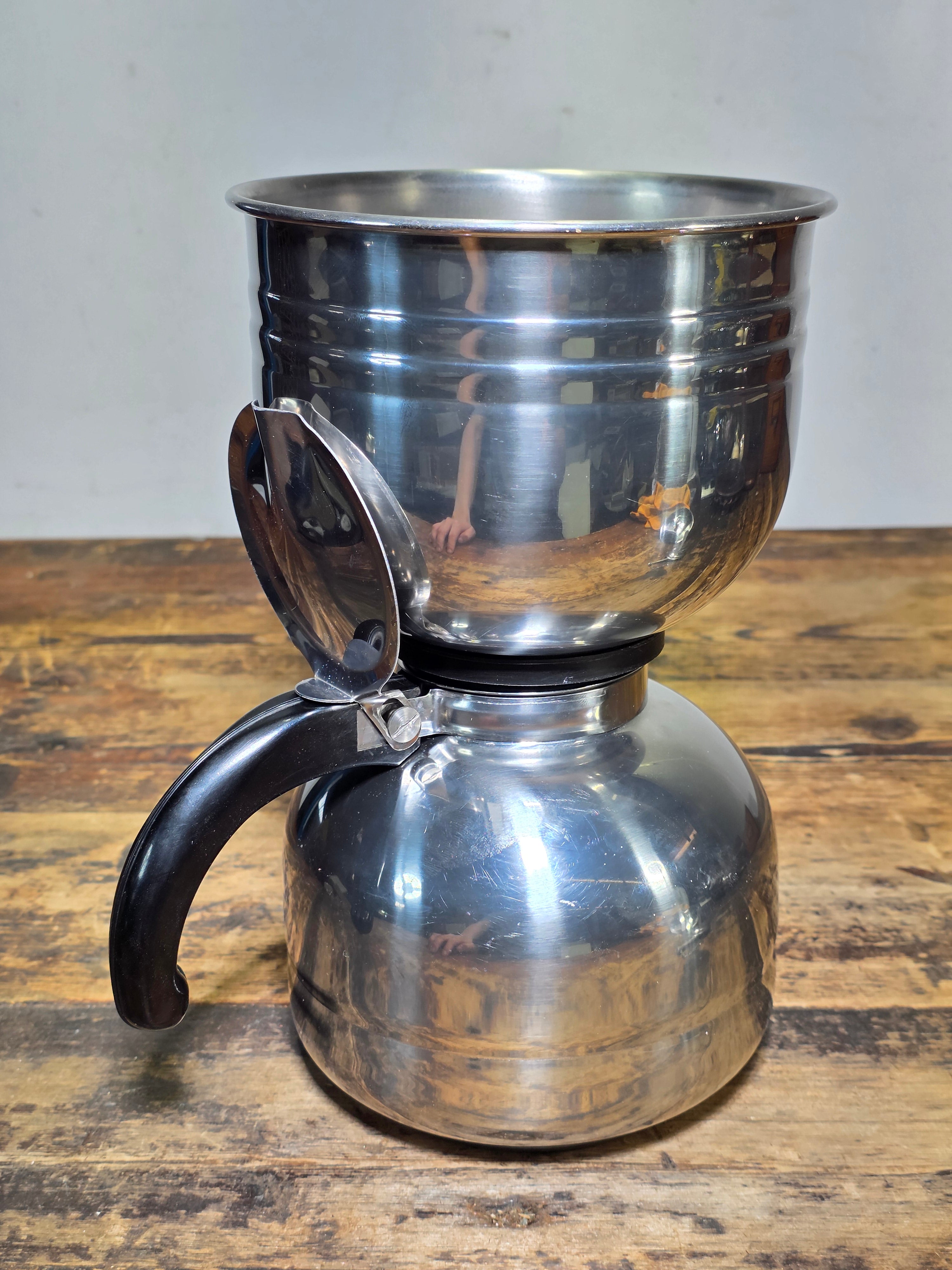 Vintage NICRO Stainless Steel Vacuum Coffee Maker Brewer Chicago MCM 1940s Prop