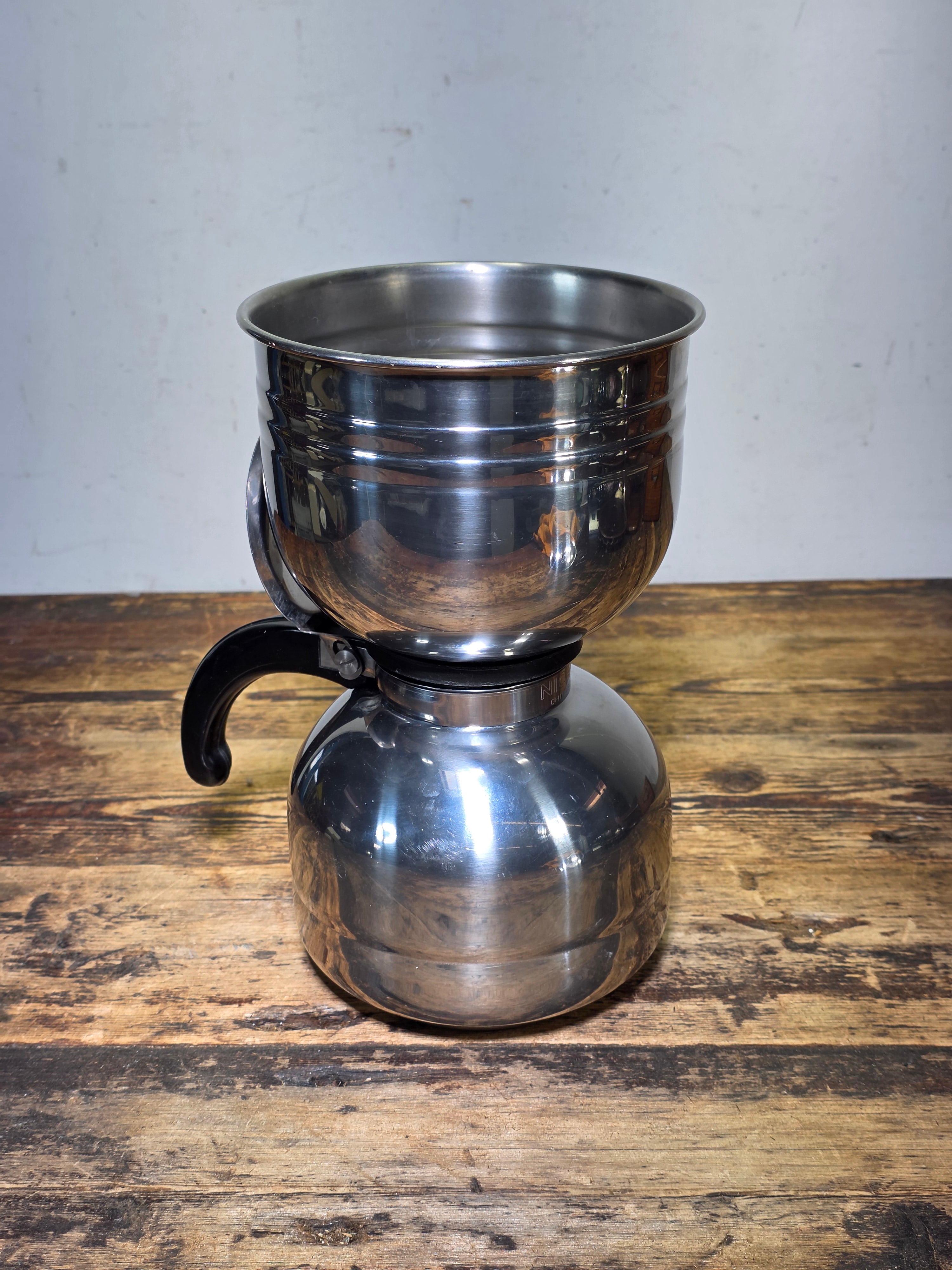 Vintage NICRO Stainless Steel Vacuum Coffee Maker Brewer Chicago MCM 1940s Prop