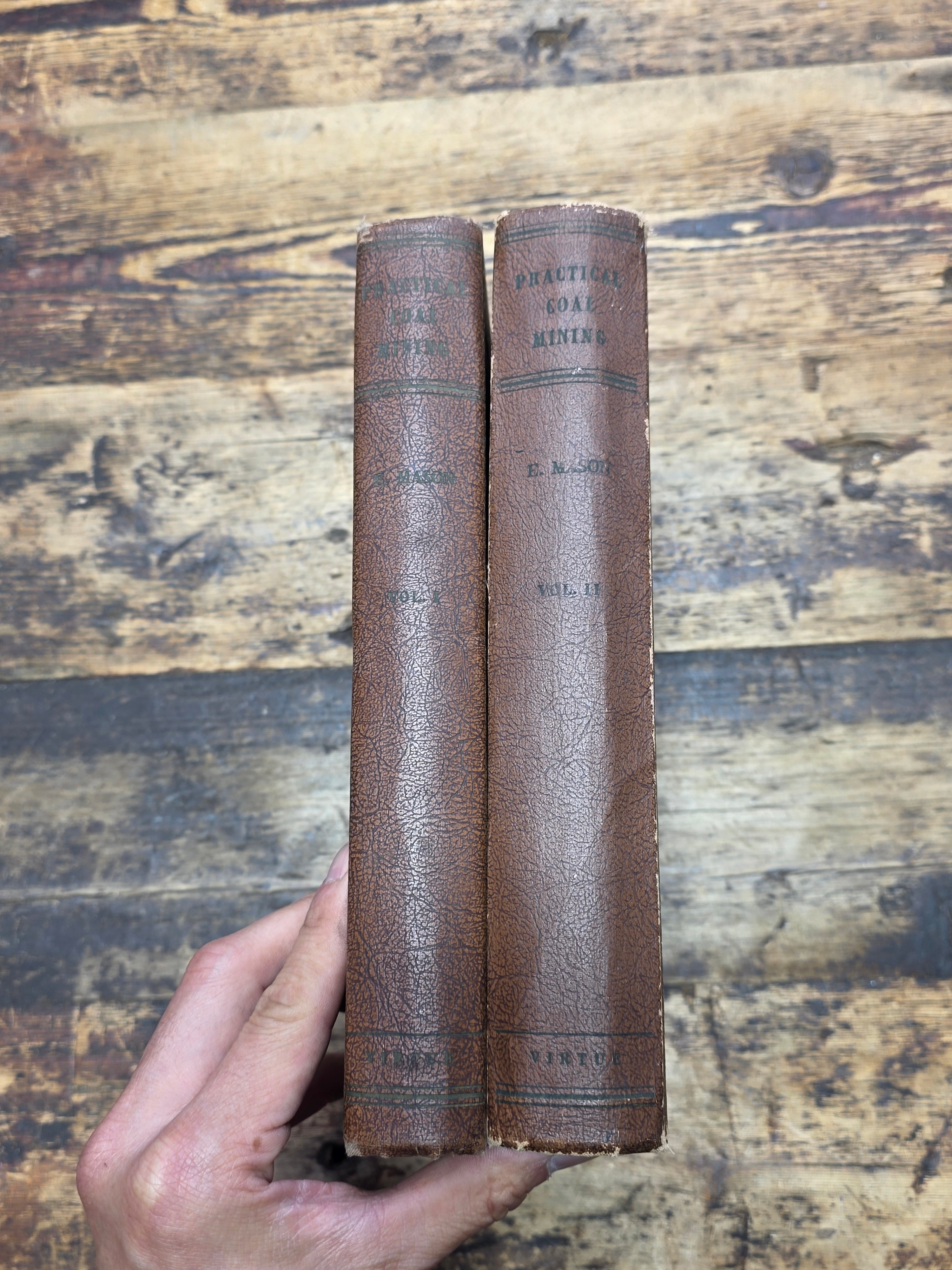 Practical Coal Mining for Miners 1951 2 Vol Set E. Mason Virtue & Co Illustrated